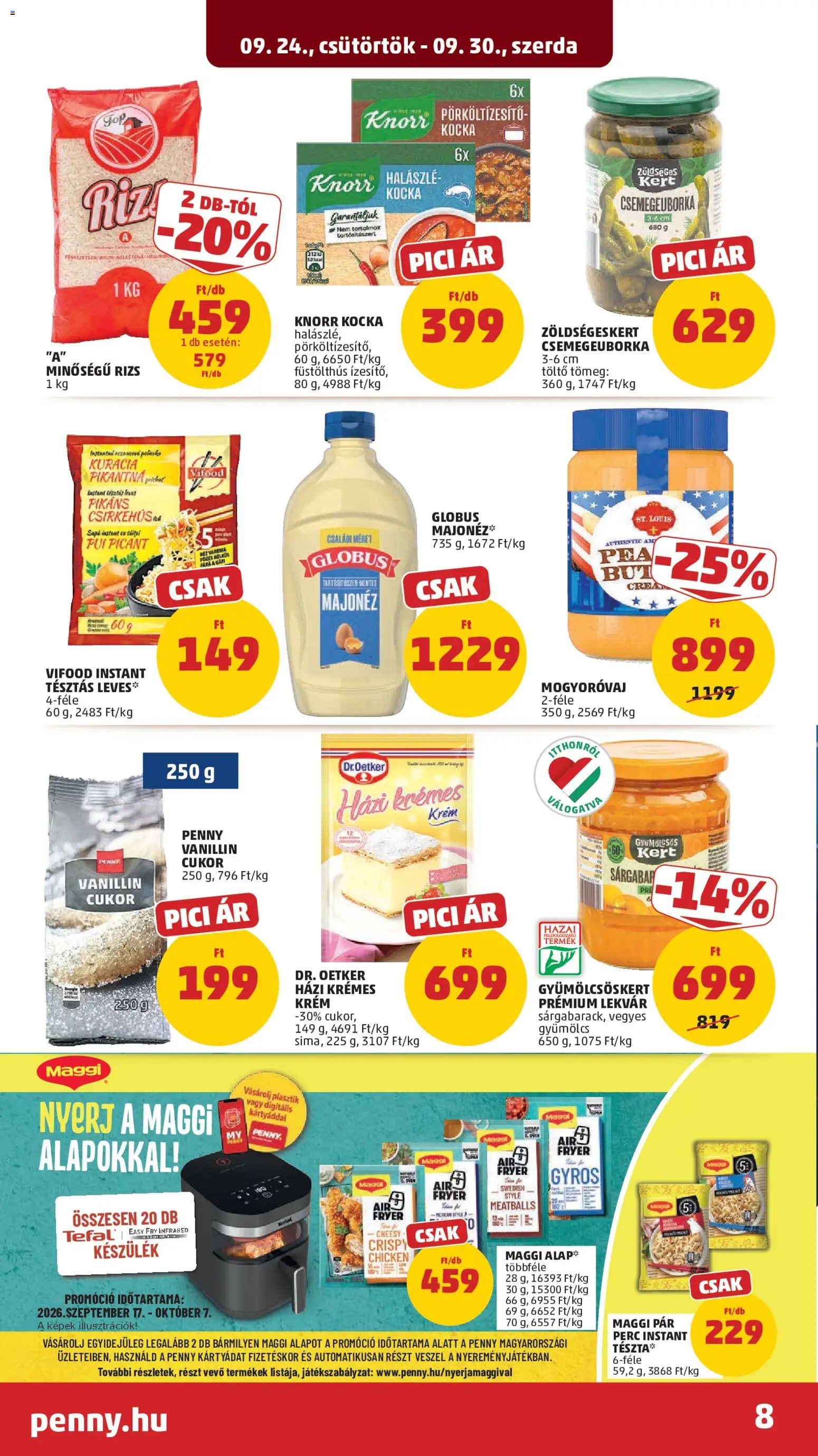 PENNY akciós ujság - amely érvényes a következő dátumtól: 2026.09.24. | Oldal: 12 | Termékek: Maggi, Gyros, Leves, Cukor