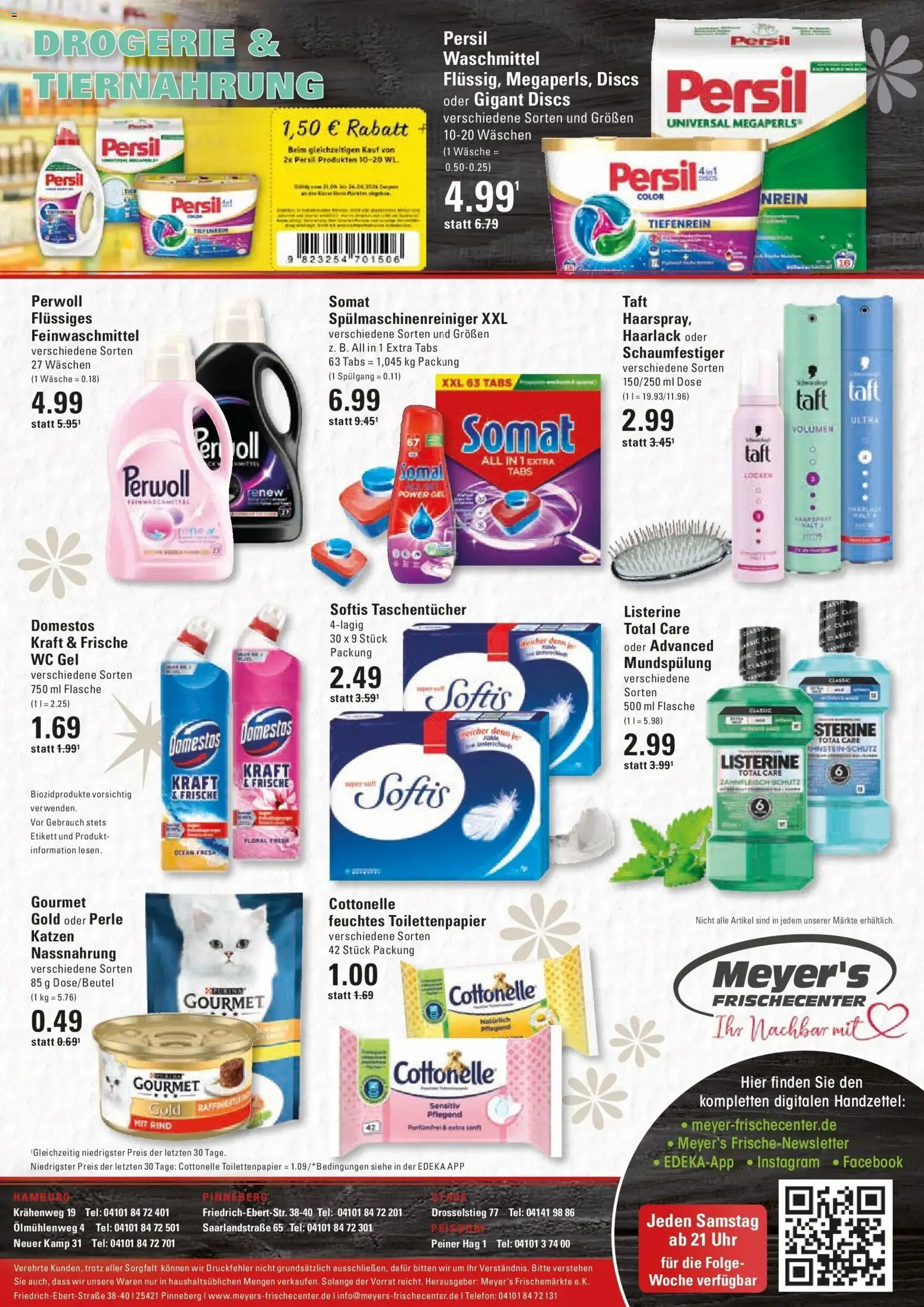 Edeka Prospekt Hamburg (ab 21.09.2026) » Angebote Online | Seite: 16 | Produkte: Perwoll, Uhr, Listerine, Toilettenpapier