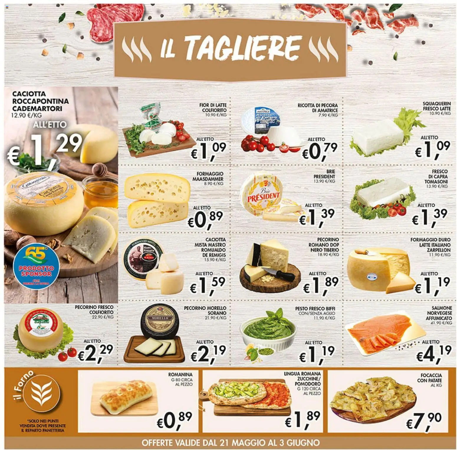 Volantino Coal del 21.05.2026 | Pagina: 8 | Prodotti: Salmone, Latte, Formaggio, Il forno