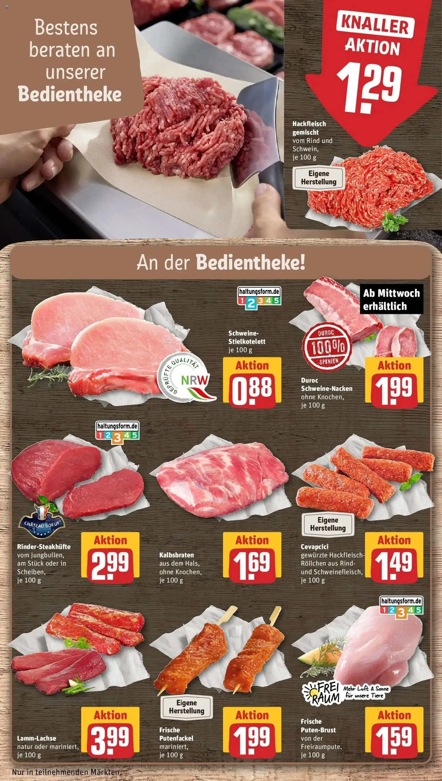 Rewe Prospekt Mechernich	 – gültig ab 10.05.2026 | Seite: 12 | Produkte: Cevapcici, Schweinenacken, Steak, Hackfleisch