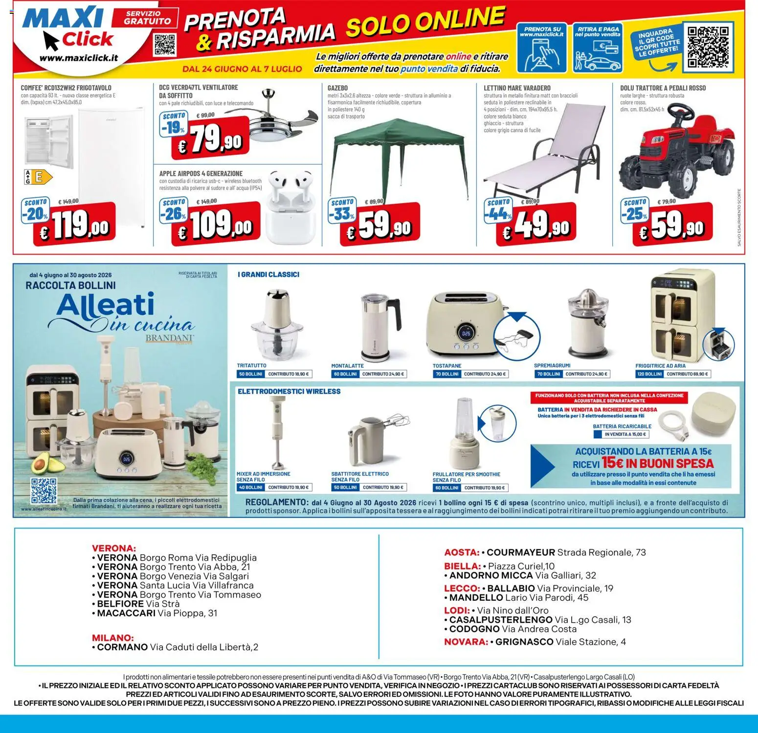 Volantino A&O del 24/06/2026 | Pagina: 16 | Prodotti: Ventilatore, Friggitrice ad aria, Sbattitore, Spremiagrumi