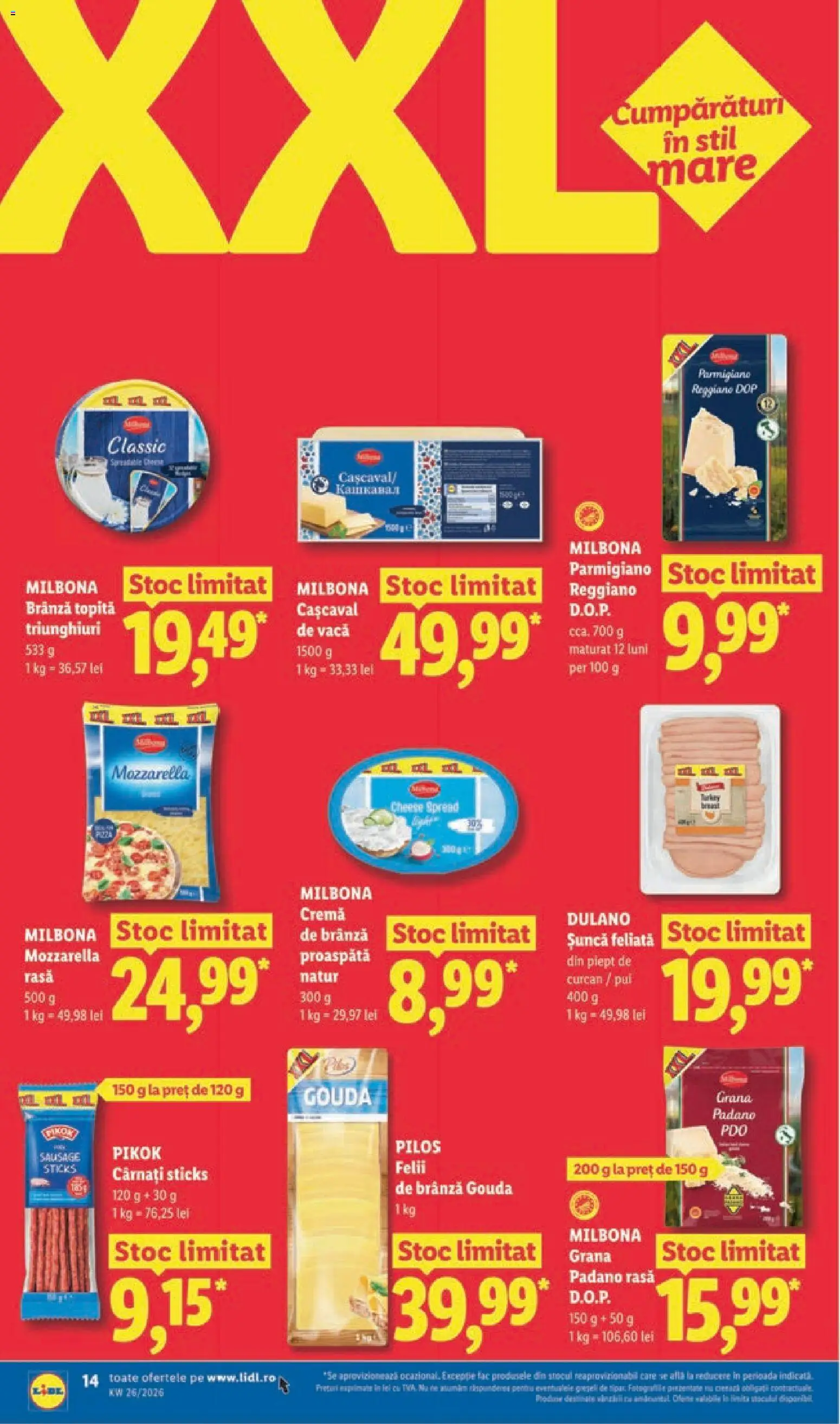 Noul catalog Lidl – valabil de la 22.06.2026 | Pagină: 14 | Produse: Toplar, Hacıyatmaz Kedi Oyuncağı, Mozzarella, Gouda