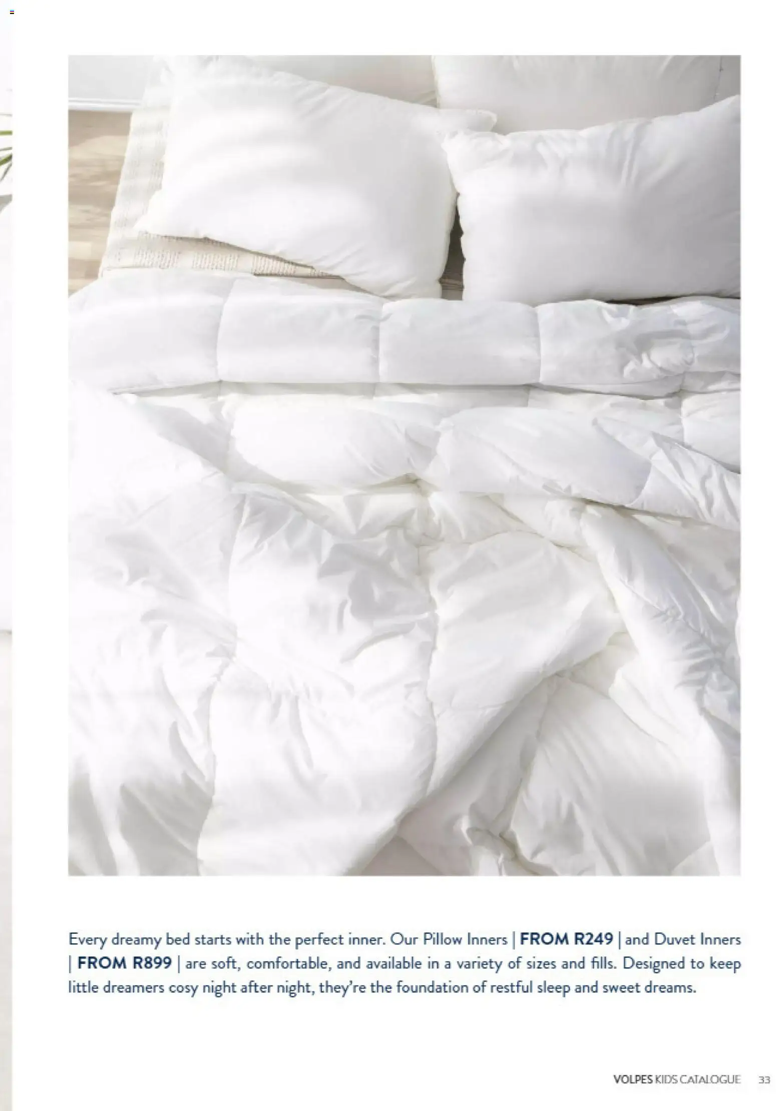 New Volpes catalogue – valid from 01/07/2026 | Page: 33 | Products: Duvet, Bed, Pillow, Foundation