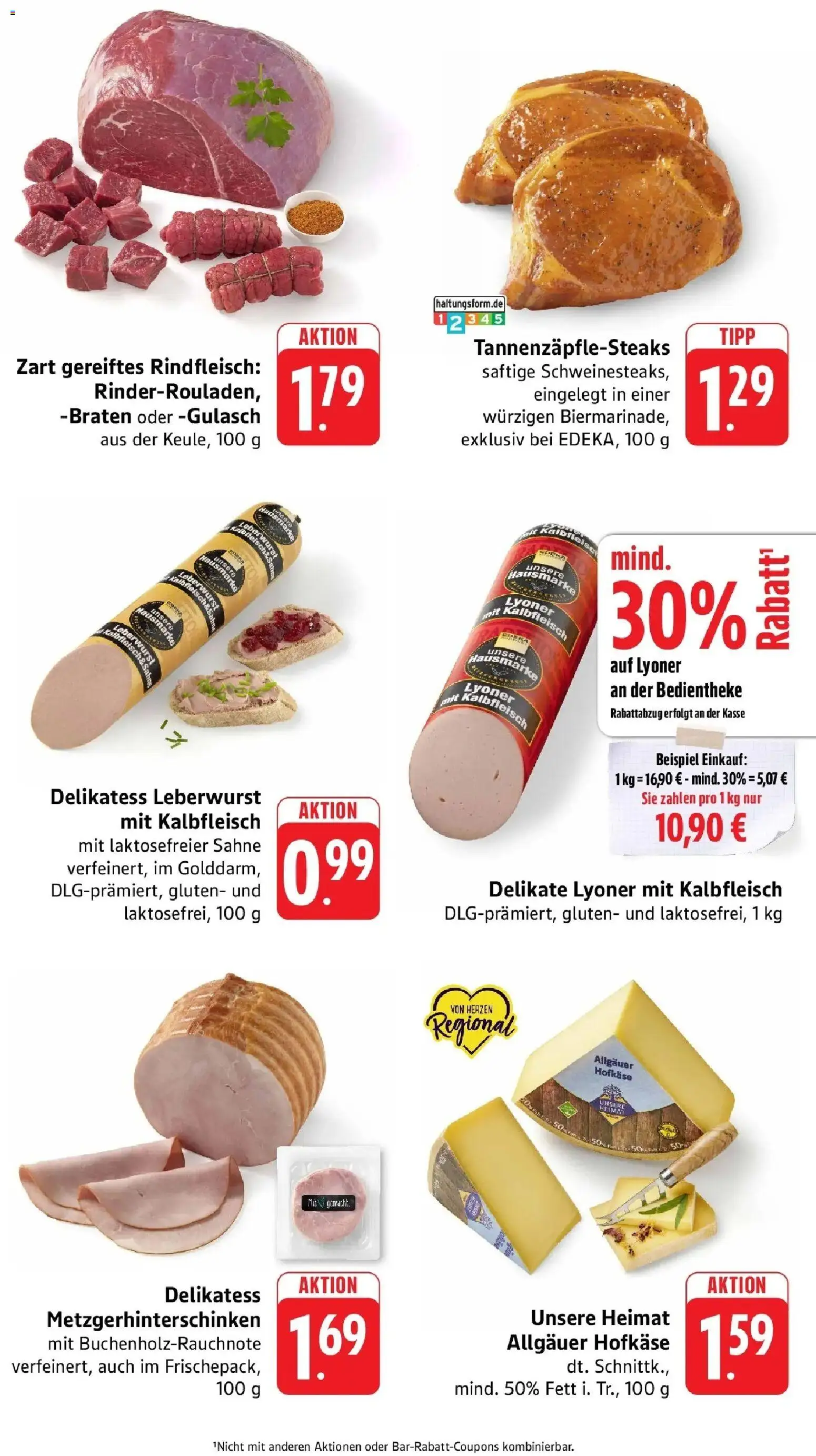 nah & gut Prospekt Offenburg-Zunsweier – gültig ab 03.08.2026 | Seite: 3 | Produkte: Gulasch, Wurst, Rindfleisch, Sahne