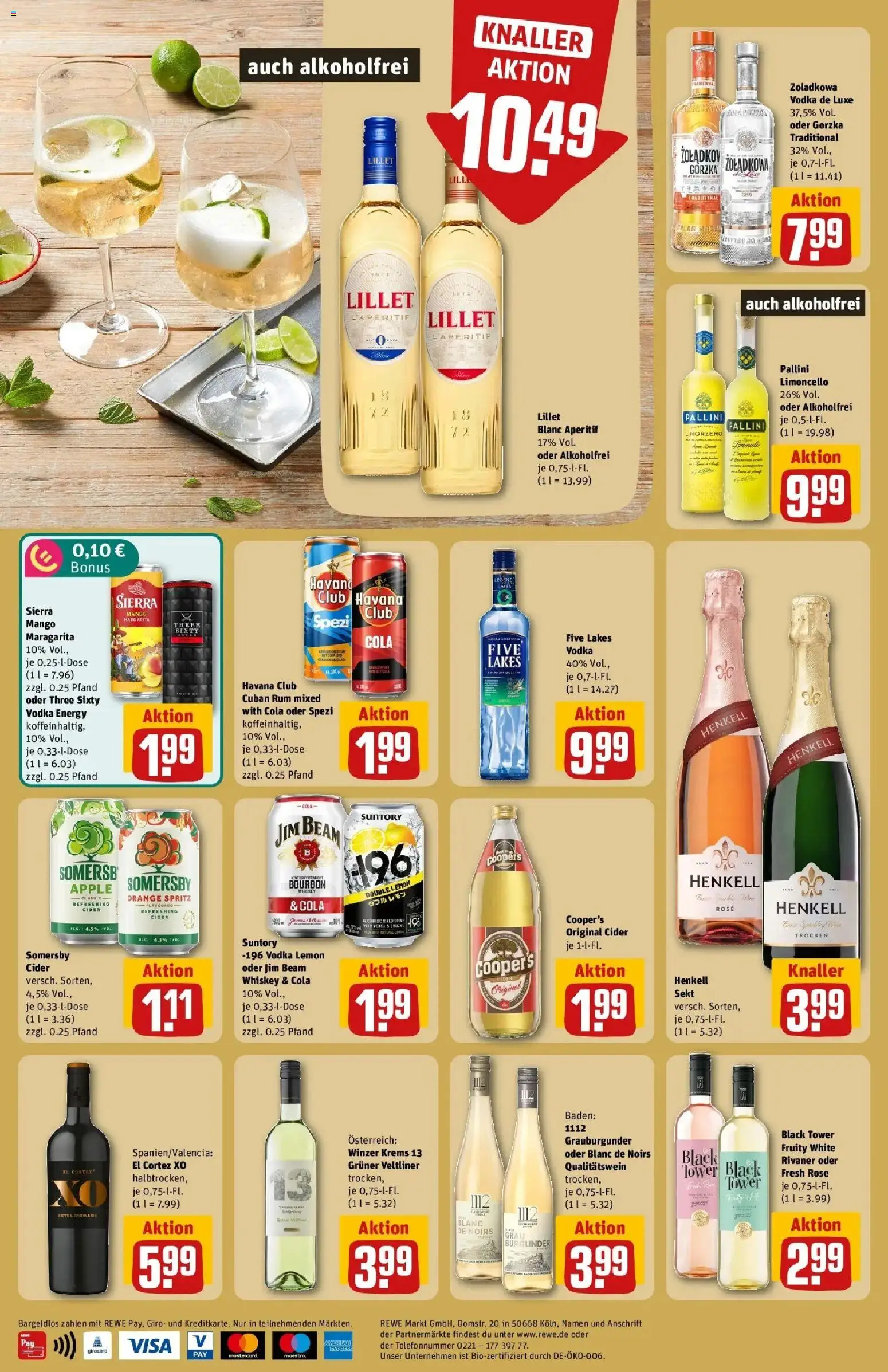 REWE Prospekt ab 03.08.2026 zum Blättern » Angebote | Seite: 28 | Produkte: Cola, Sekt, Limoncello, Vodka