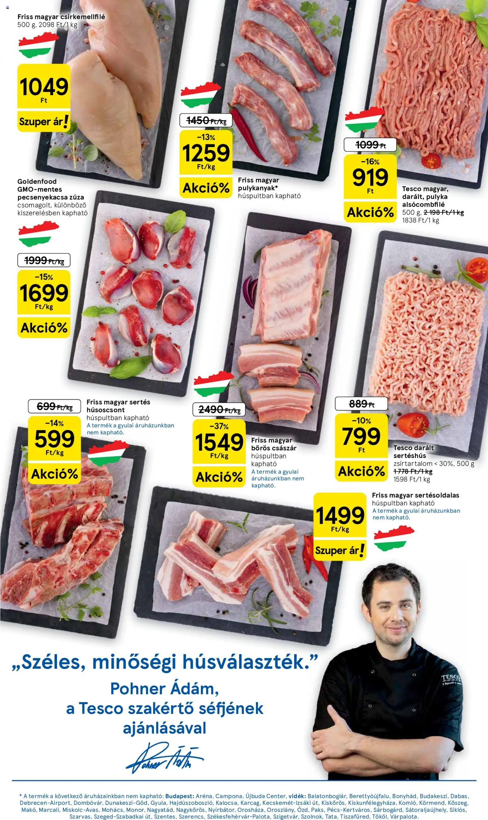 Tesco akciós ujság - amely érvényes a következő dátumtól: 2026.07.30. | Oldal: 3 | Termékek: Pecsenyekacsa, Sertéshús