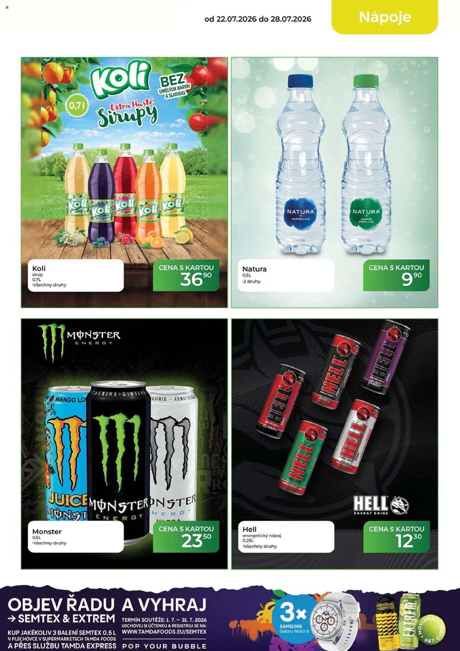 Tamda Foods leták od 22.07.2026 | Strana: 13 | Produkty: Energetický nápoj, Samsung, Sirup, Energy drink