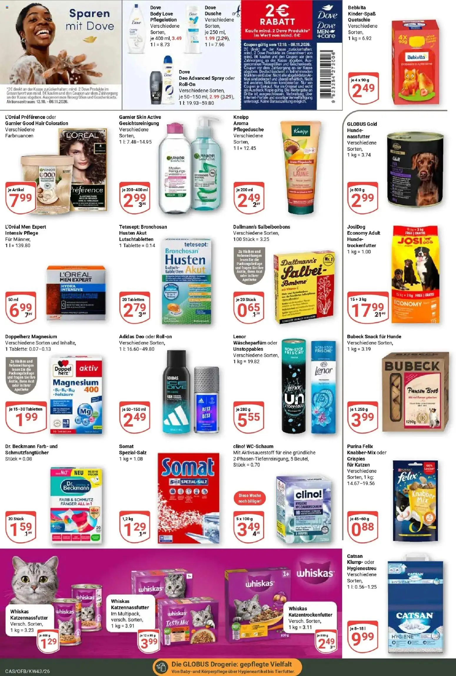 Globus Prospekt Castrop-Rauxel (ab 19.10.2026) » Angebote online | Seite: 21 | Produkte: Catsan, Lenor, Brot, Whiskas