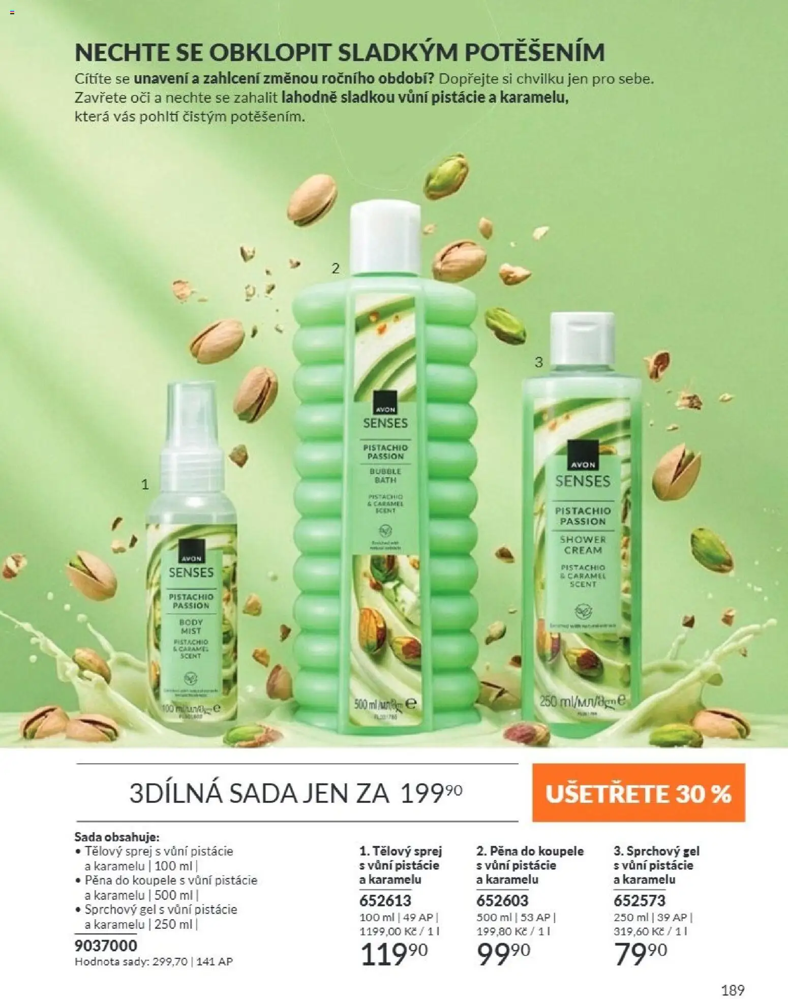Avon Katalog 09/2026 od 01.09.2026 | Strana: 189 | Produkty: Sprchový gel, Pěna do koupele, Pěna, Body