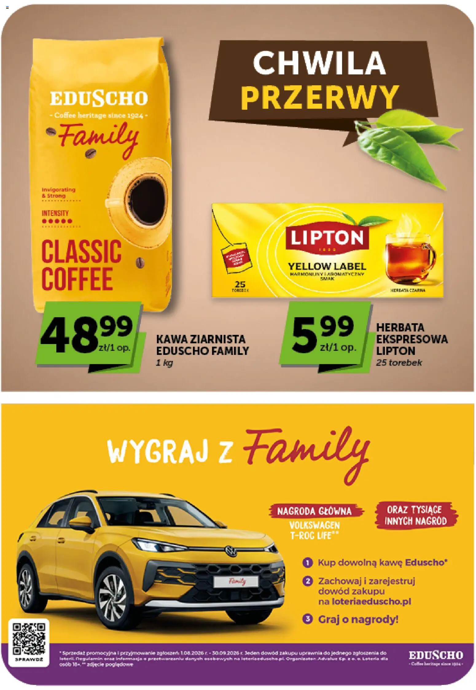Groszek gazetka od 13.08.2026 | Strona: 37 | Produkty: Kawa ziarnista, Kawa, Herbata