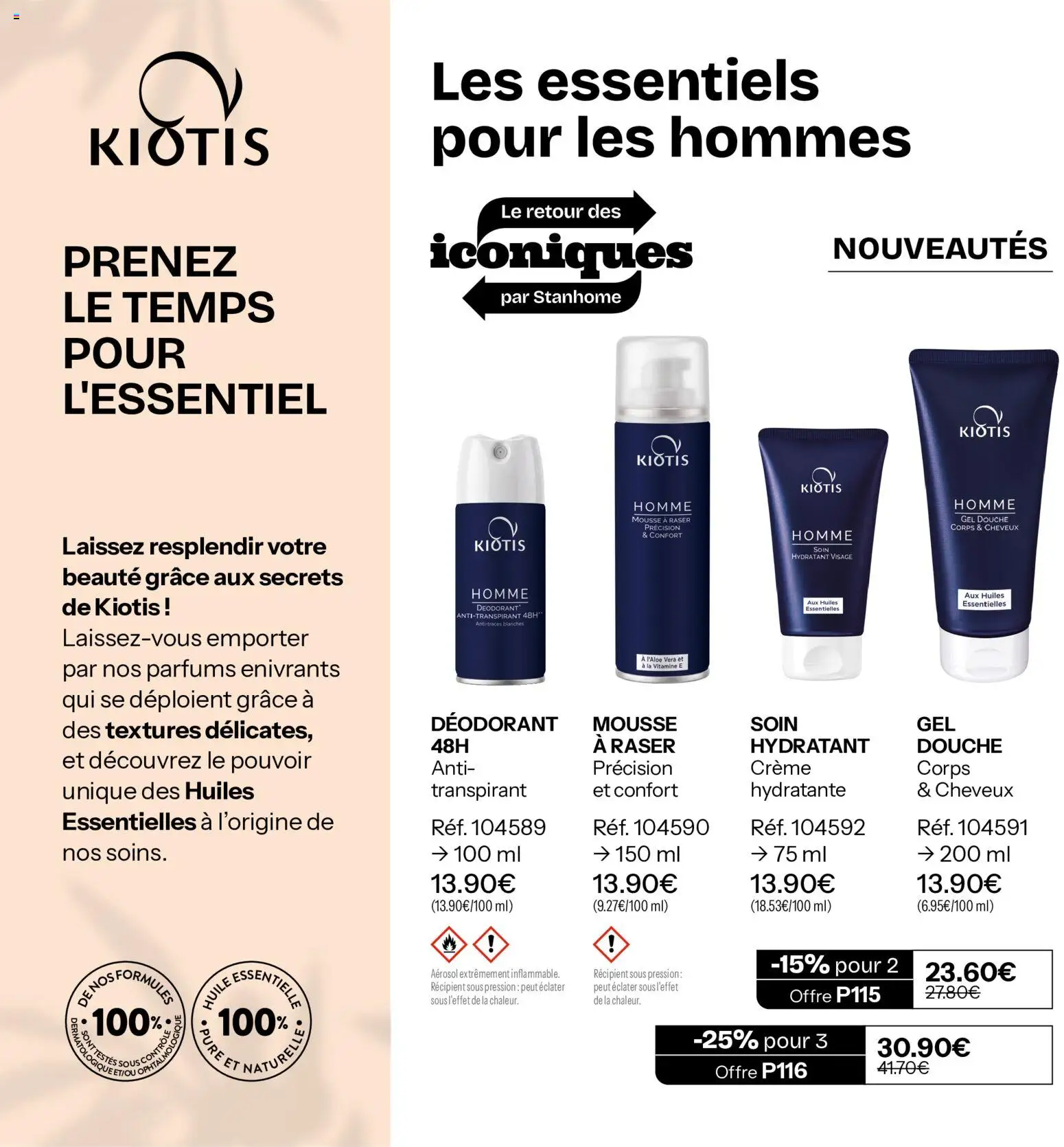 {H1} | Page: 39 | Produits: Mousse à raser, Gel douche, Déodorant, Crème