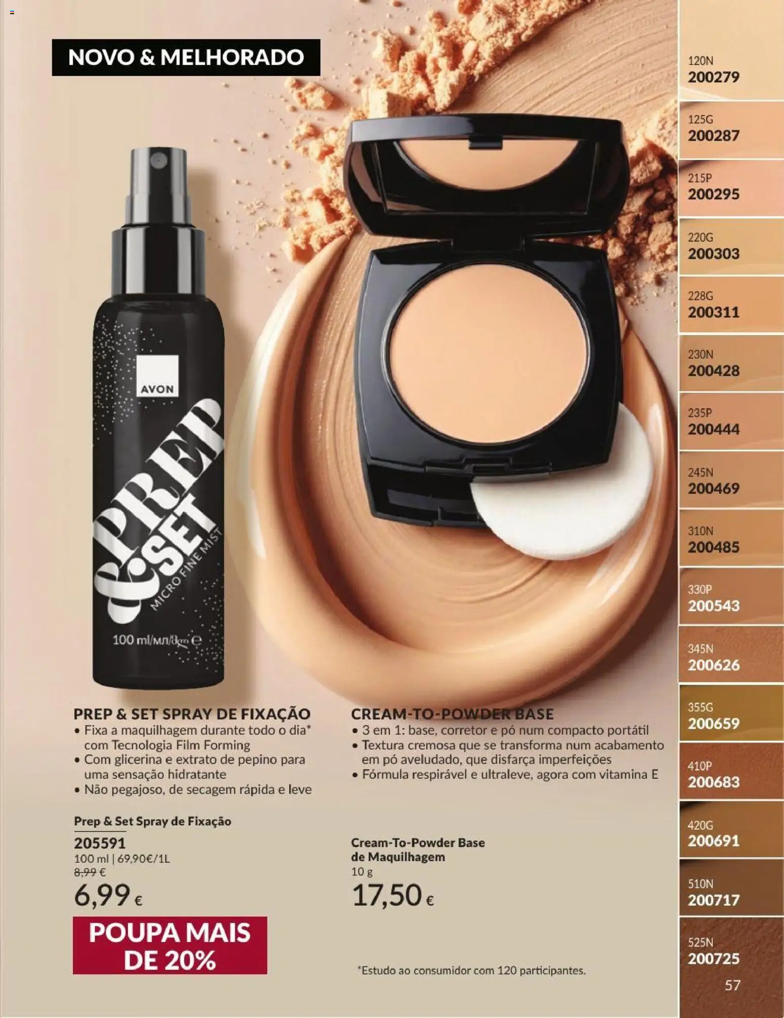Catálogo Avon Campanha 9 │ válido de 01/09/2026 | Página: 57 | Produtos: Pó, Maquilhagem, Corretor, Base