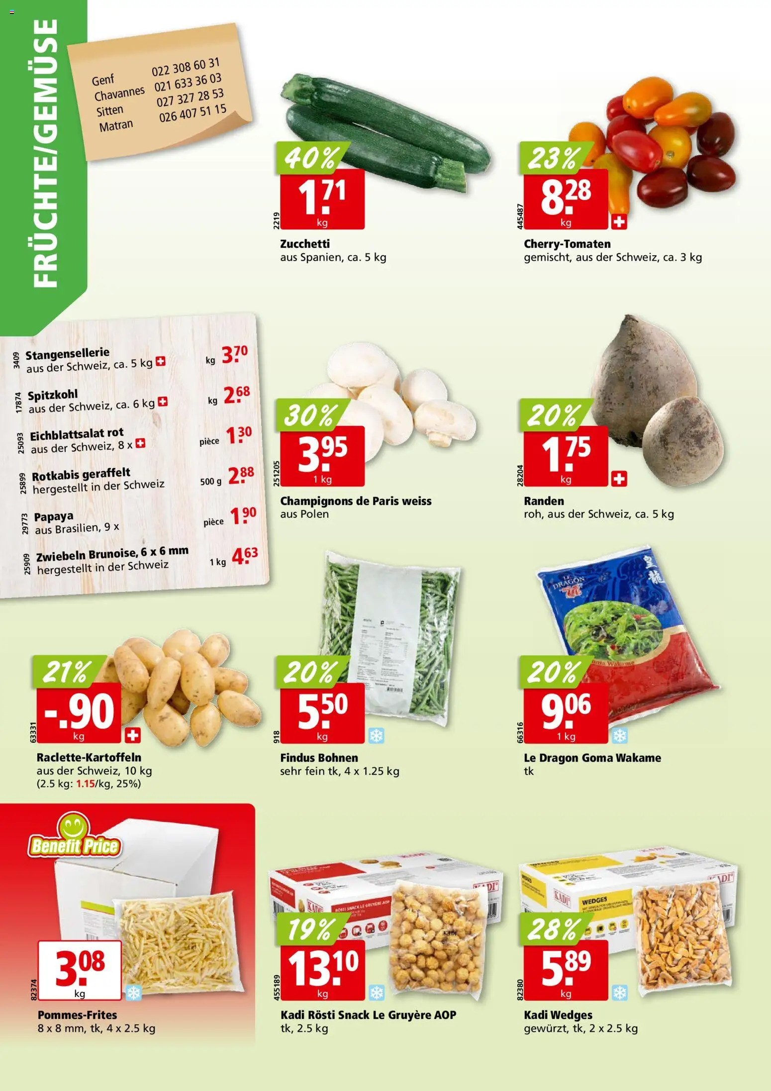 Aligro aktionen Chavannes, Matran, Genf, Sitten – gültig ab 05.10.2026 | Seite: 2 | Produkte: Champignons, Zwiebeln