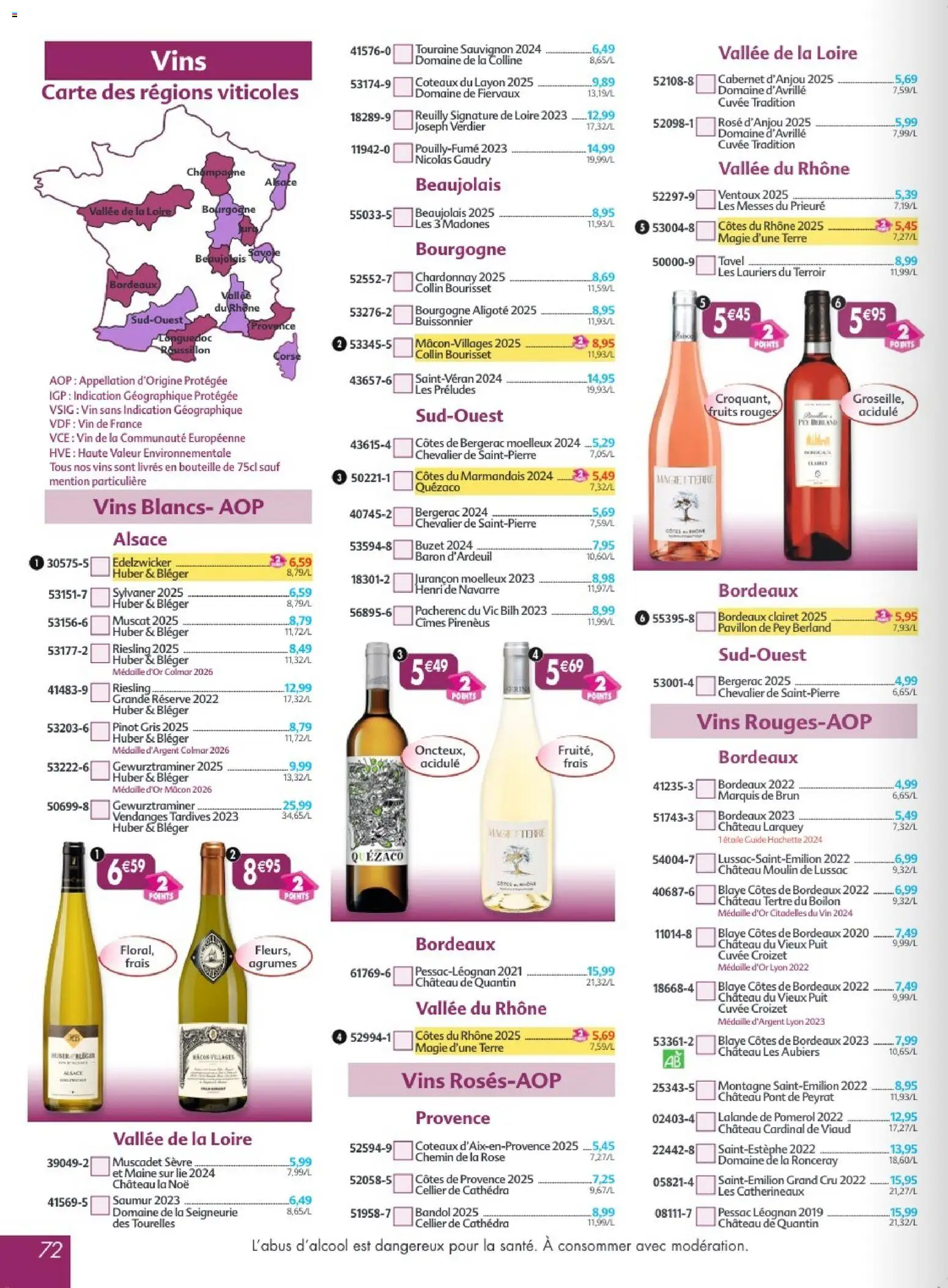 {H1} | Page: 72 | Produits: Livres, Gewurztraminer vendanges tardives, Fruits, Pinot gris