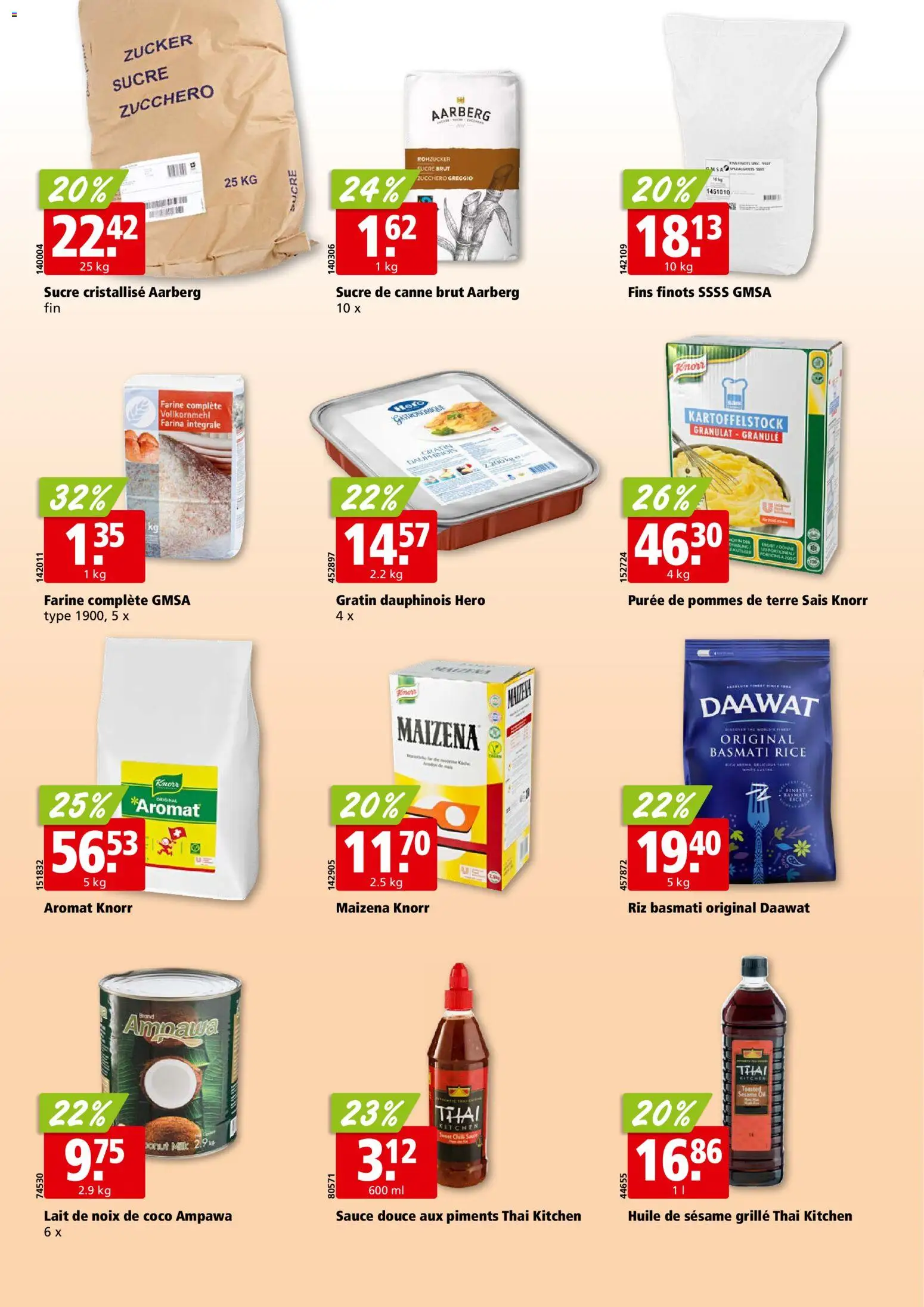 Aligro aktionen Chavannes, Matran, Genève, Sion – gültig ab 31.08.2026 | Seite: 22 | Produkte: Zucker