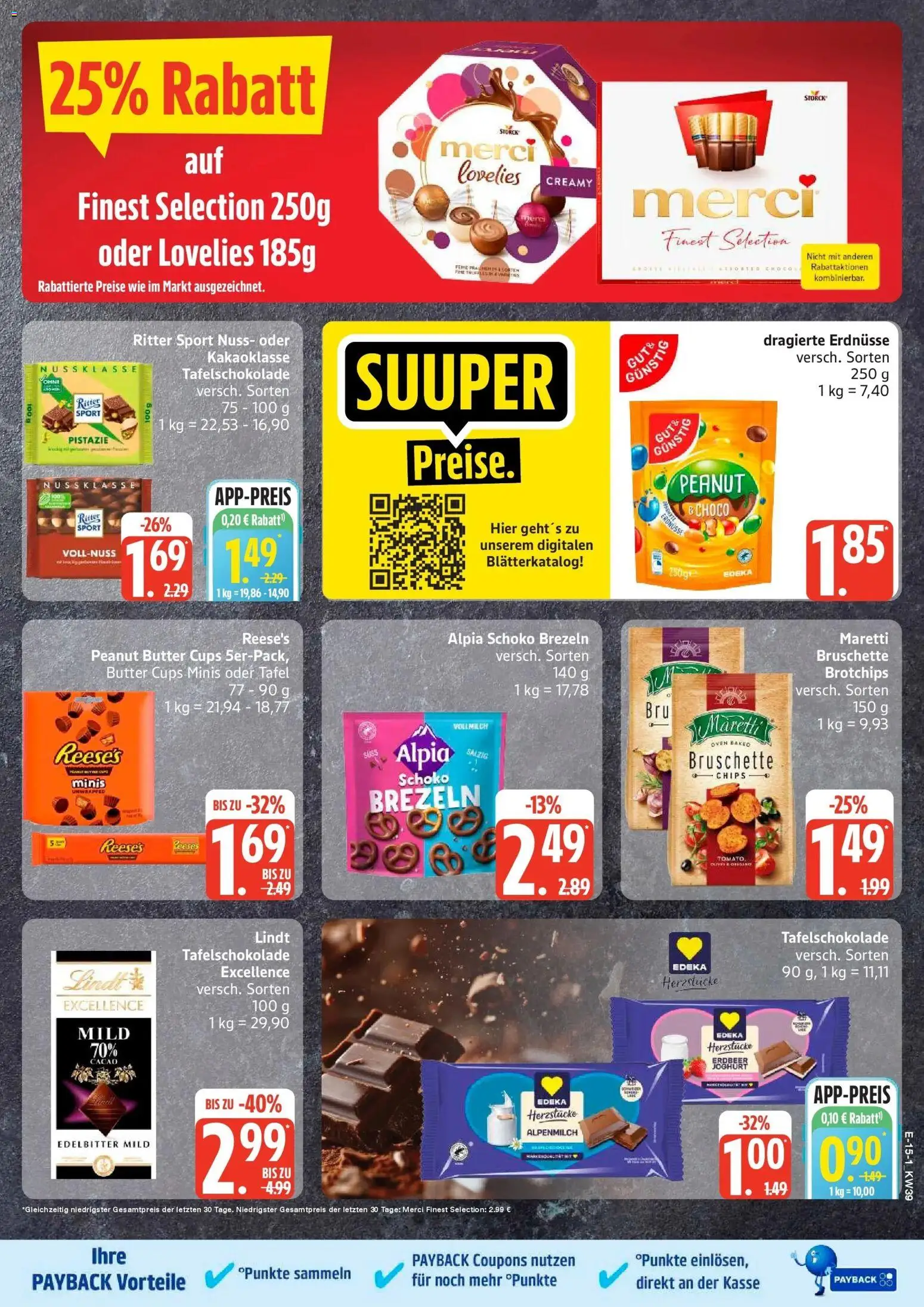 Edeka Prospekt Husum (ab 21.09.2026) » Angebote Online | Seite: 18 | Produkte: Merci, Butter, Lindt, Chips