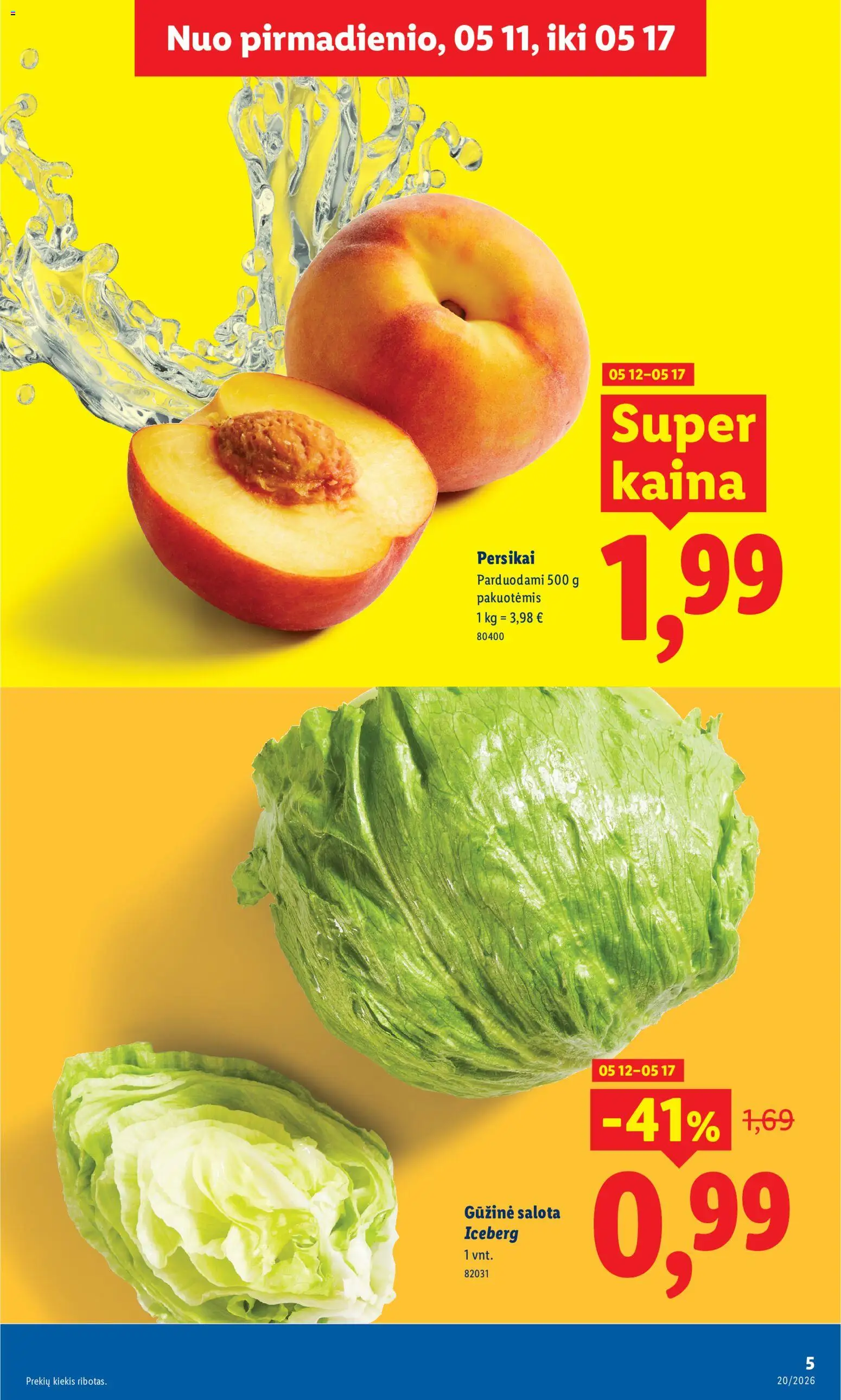 LIDL akcijos nuo 11.05.2026 | Puslapis: 5 | Prekių: Salota