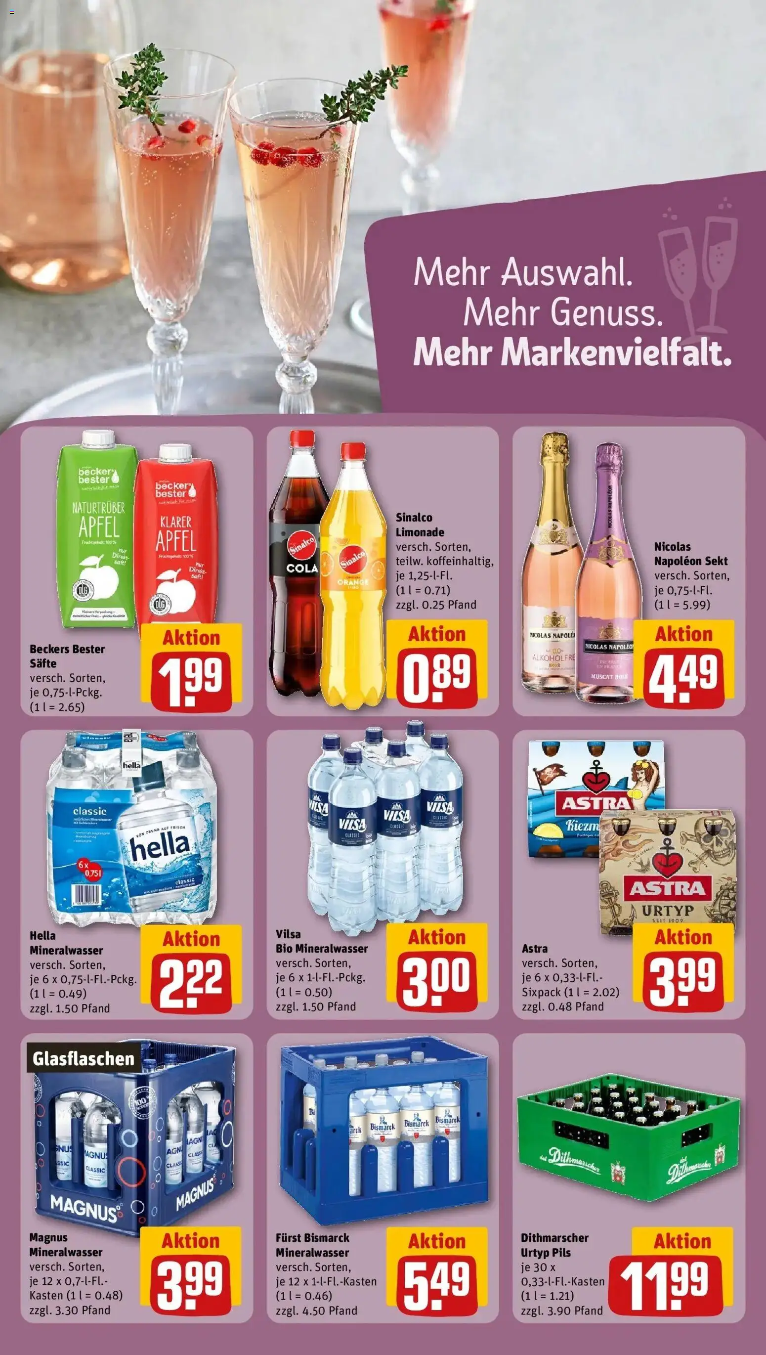 Rewe Prospekt Quickborn	 – gültig ab 10.05.2026 | Seite: 19 | Produkte: Sinalco, Pils, Äpfel, Astra