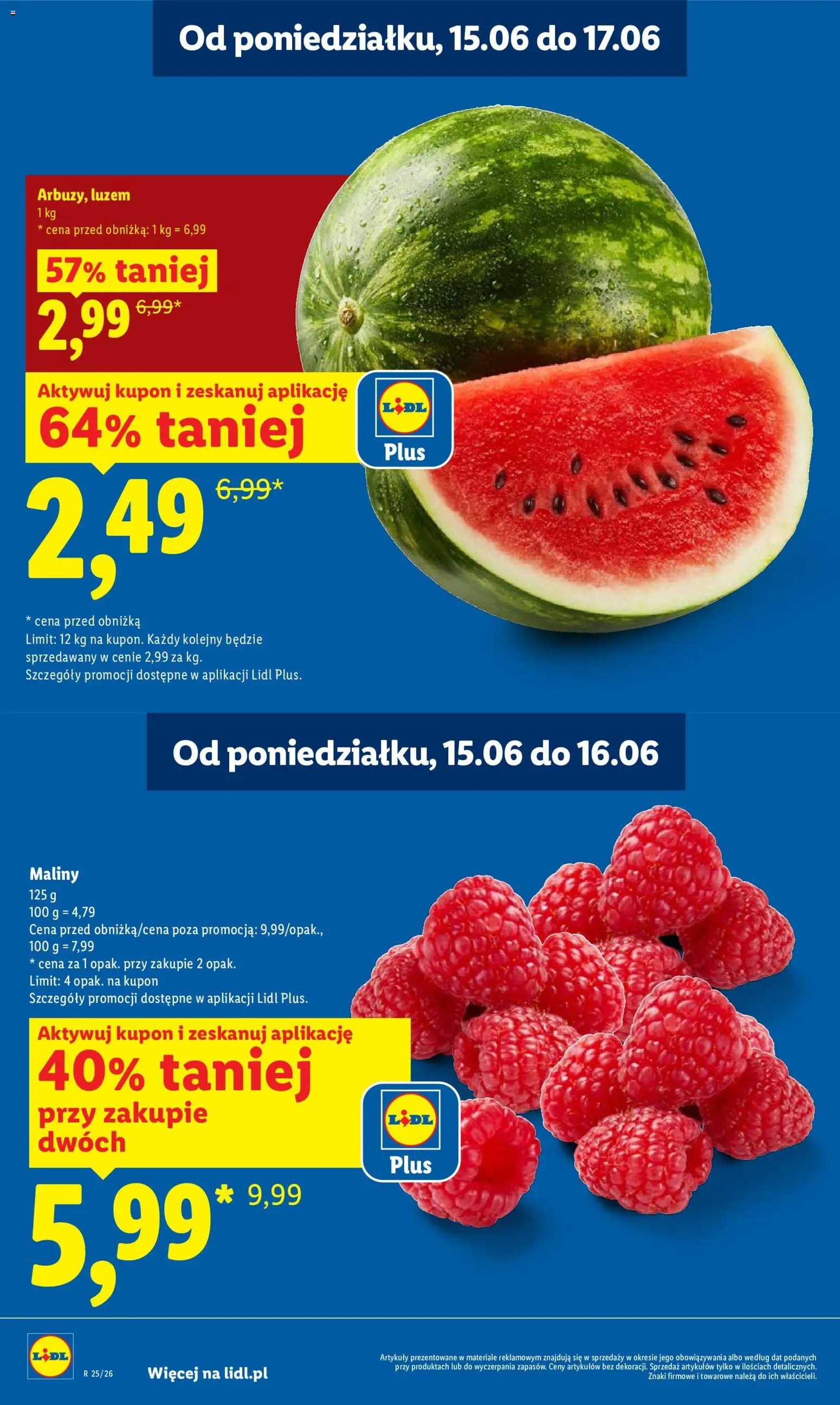 Lidl gazetka od 15.06.2026 | Strona: 12 | Produkty: Maliny