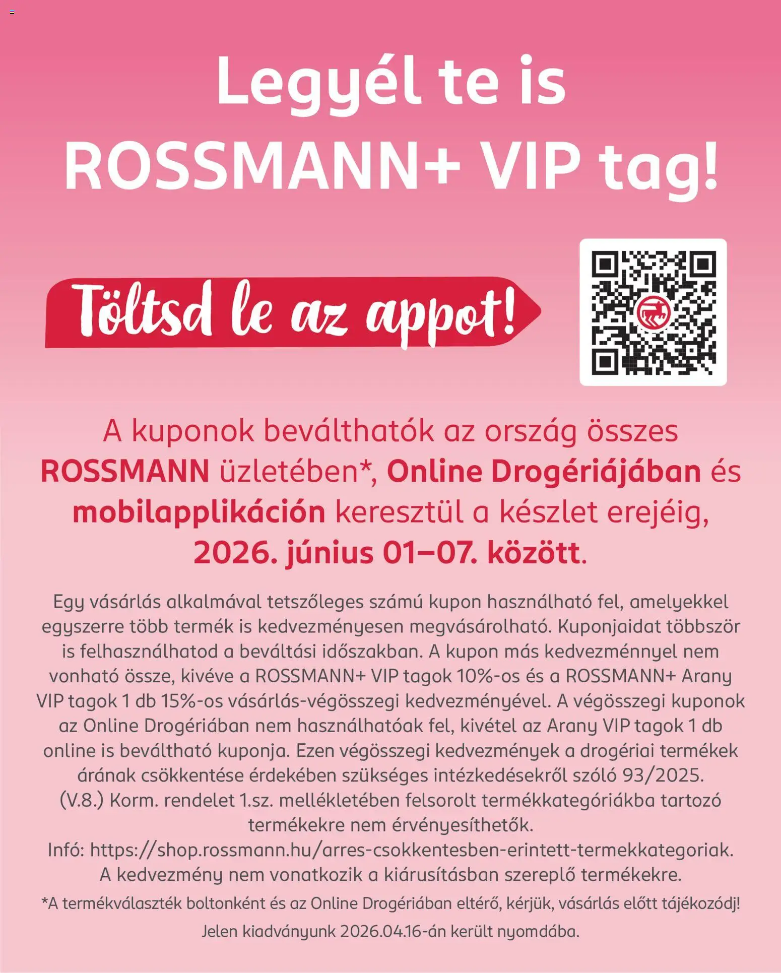Rossmann akciós ujság - amely érvényes a következő dátumtól: 01.06.2026 | Oldal: 11