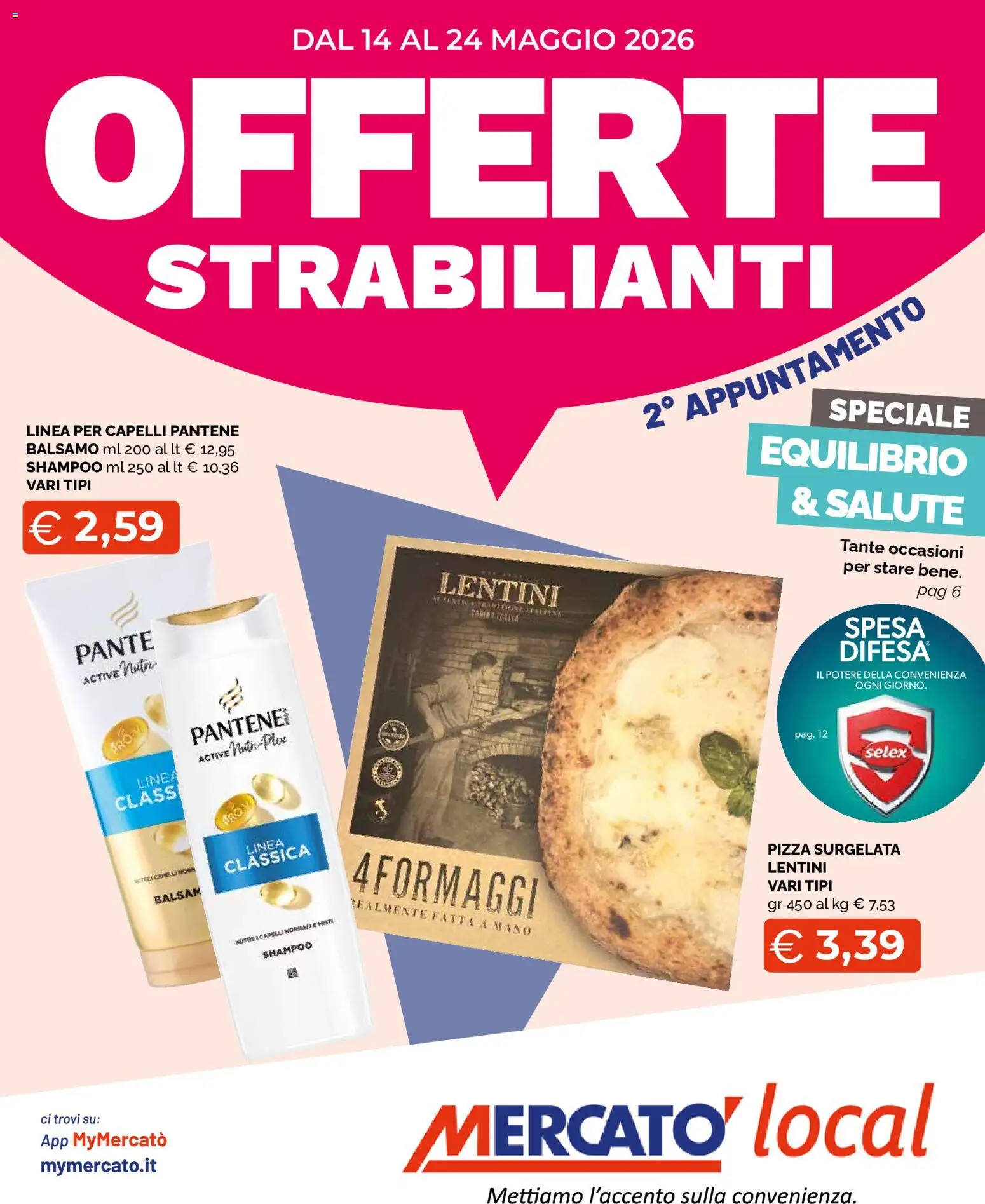 Volantino Mercatò del 14.05.2026 | Pagina: 1 | Prodotti: Shampoo, Balsamo, Pizza