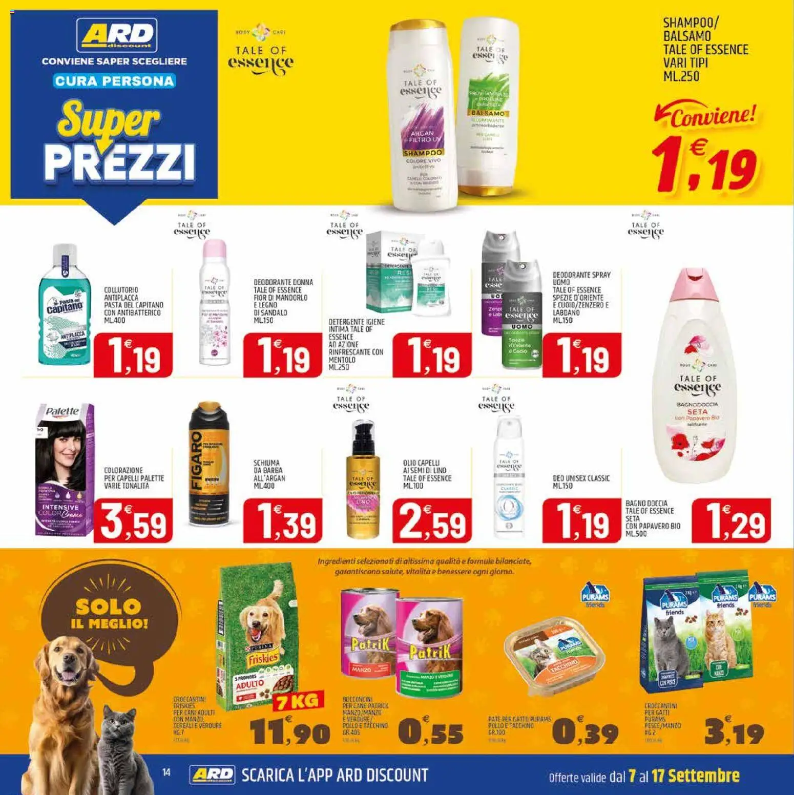 Volantino ARD Discount del 07/09/2026 | Pagina: 14 | Prodotti: Schiuma, Pollo, Pasta, Ingredienti