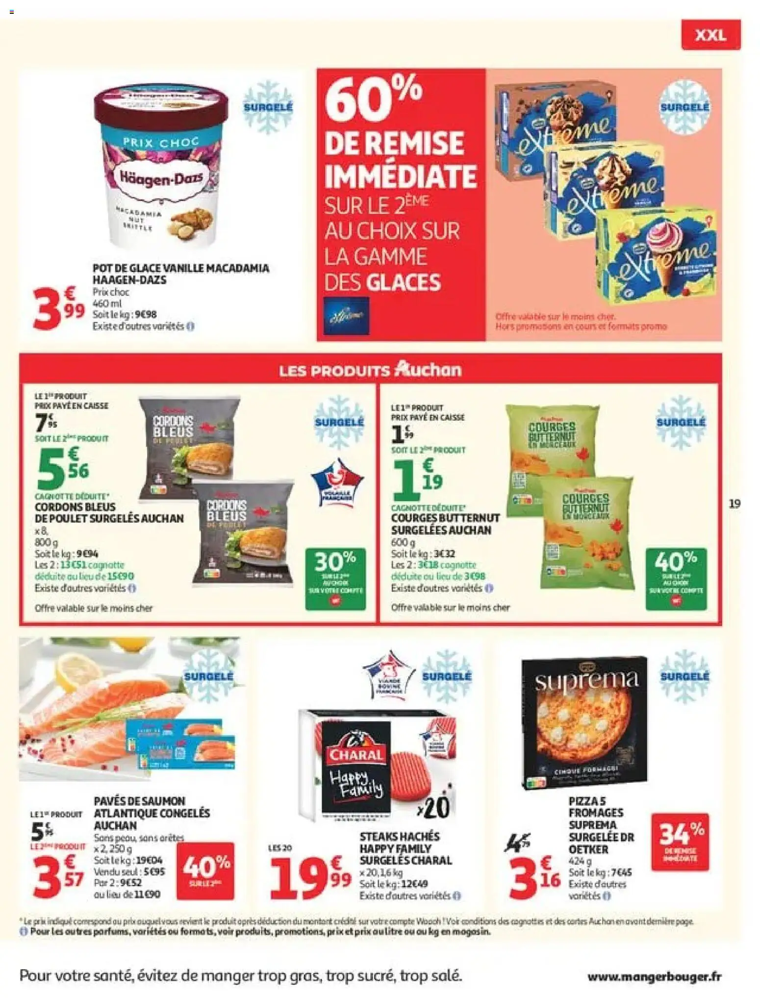 {H1} | Page: 19 | Produits: Häagen-Dazs, Vanille, Pizza, Cordon bleu