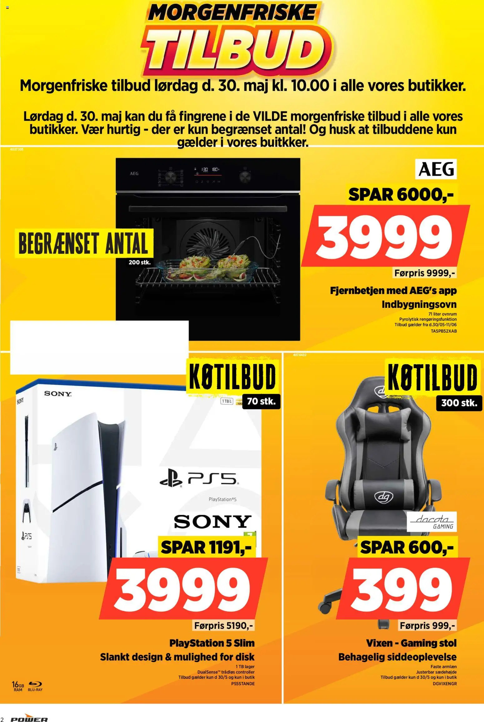 Power tilbudsavis – gyldig fra 22.05.2026 | Side: 2 | Produkter: Stol, Disk, Playstation