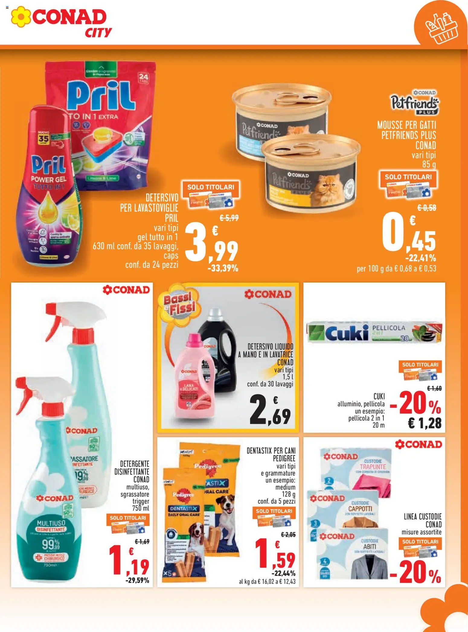 Volantino Conad del 08/10/2026 | Pagina: 13 | Prodotti: Abiti, Sgrassatore, Lavastoviglie, Pellicola