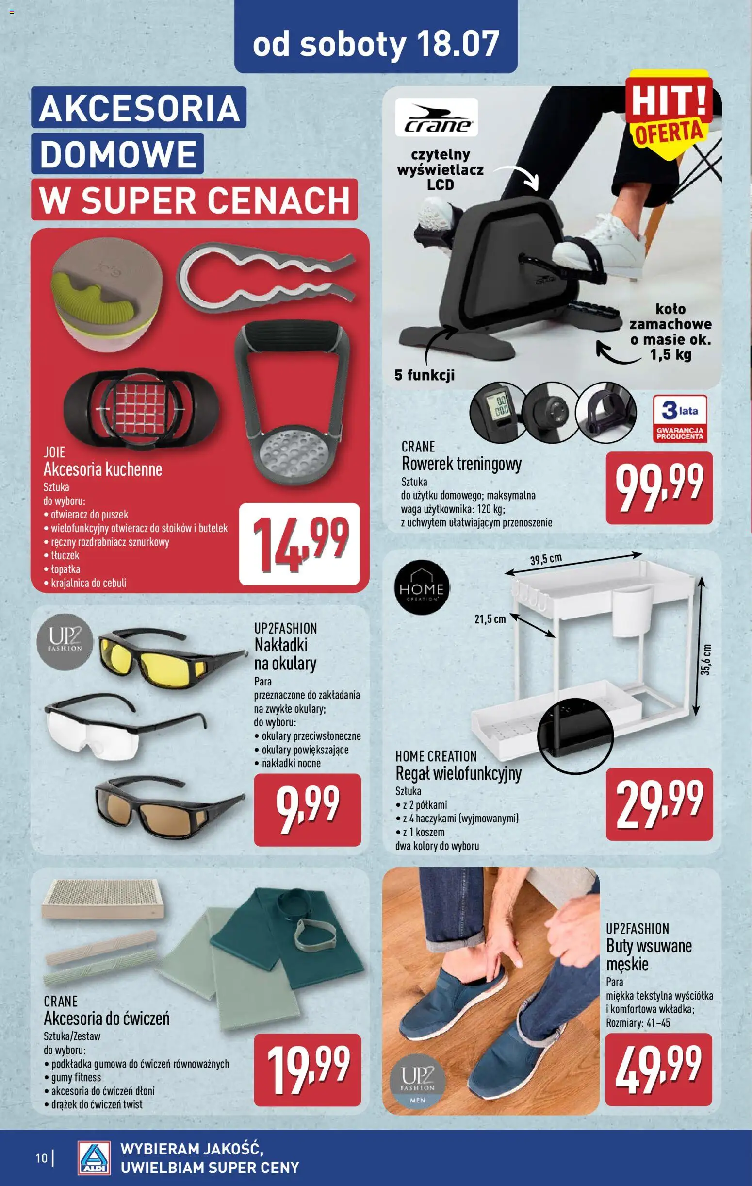 Aldi Polsko leták - Ostatnie sztuki w wybranych sklepach od 15.07.2026 | Strana: 10 | Produkty: Kolo, Lopatka, Regál