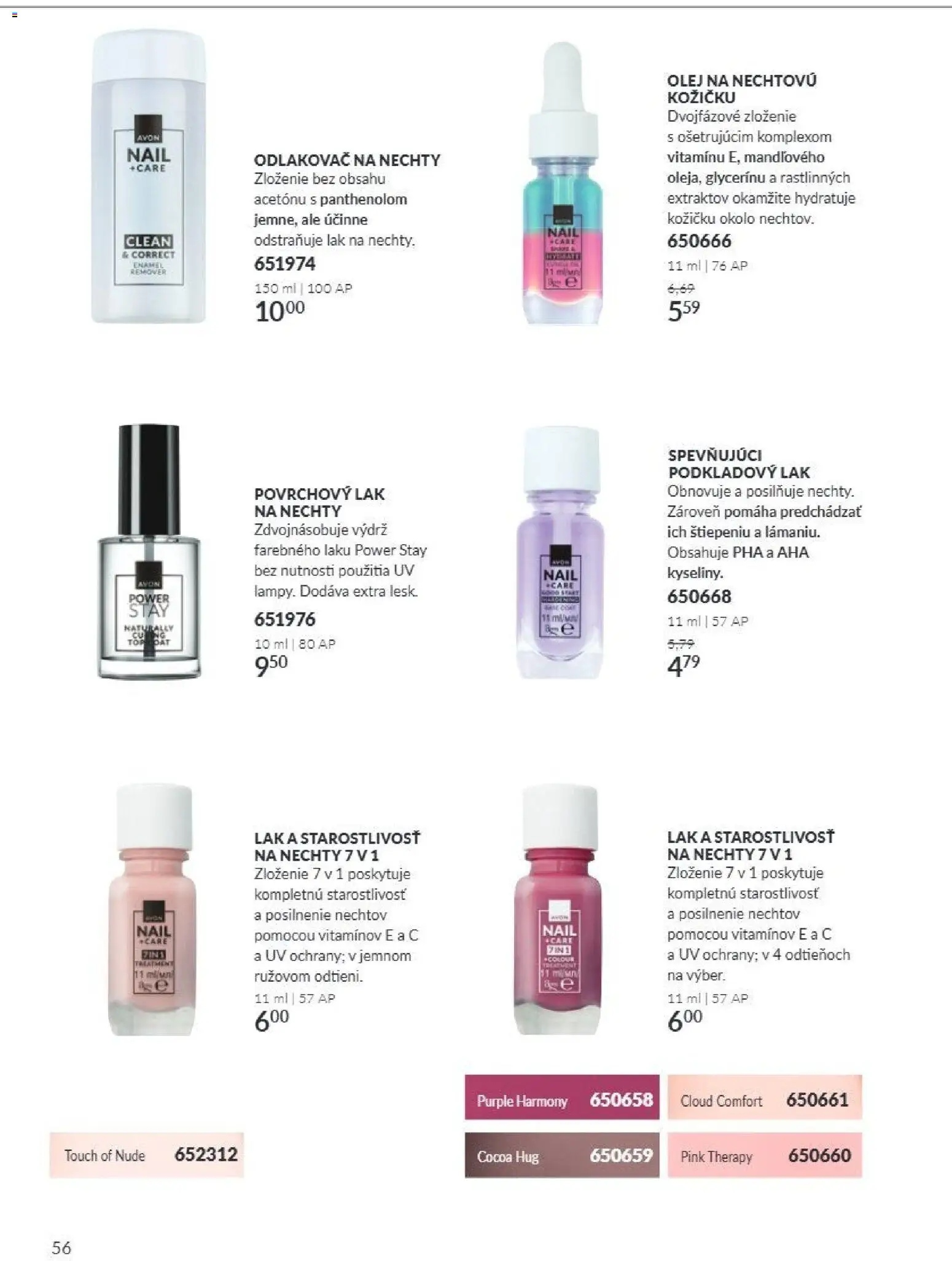 Nové Avon akcie – leták je platný od 01.10.2026 | Strana: 56 | Produkty: Olej