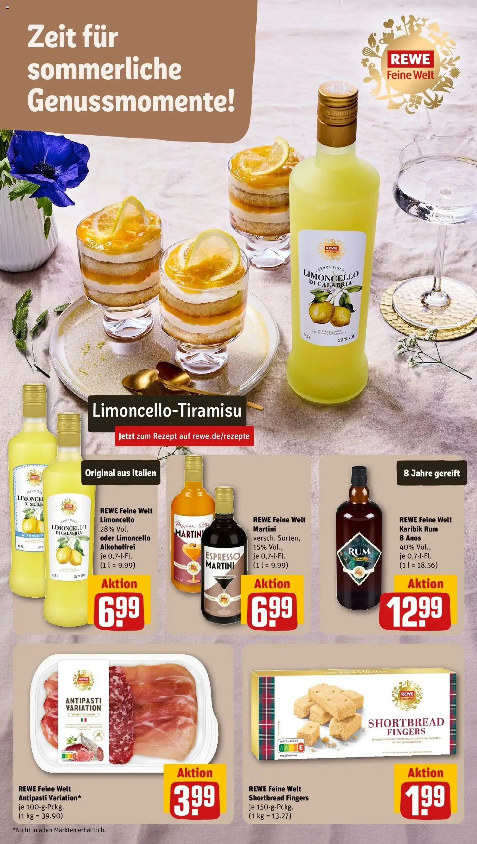 REWE Prospekt ab 24.08.2026 zum Blättern » Angebote | Seite: 14 | Produkte: Martini, Rum, Limoncello, Zitronen