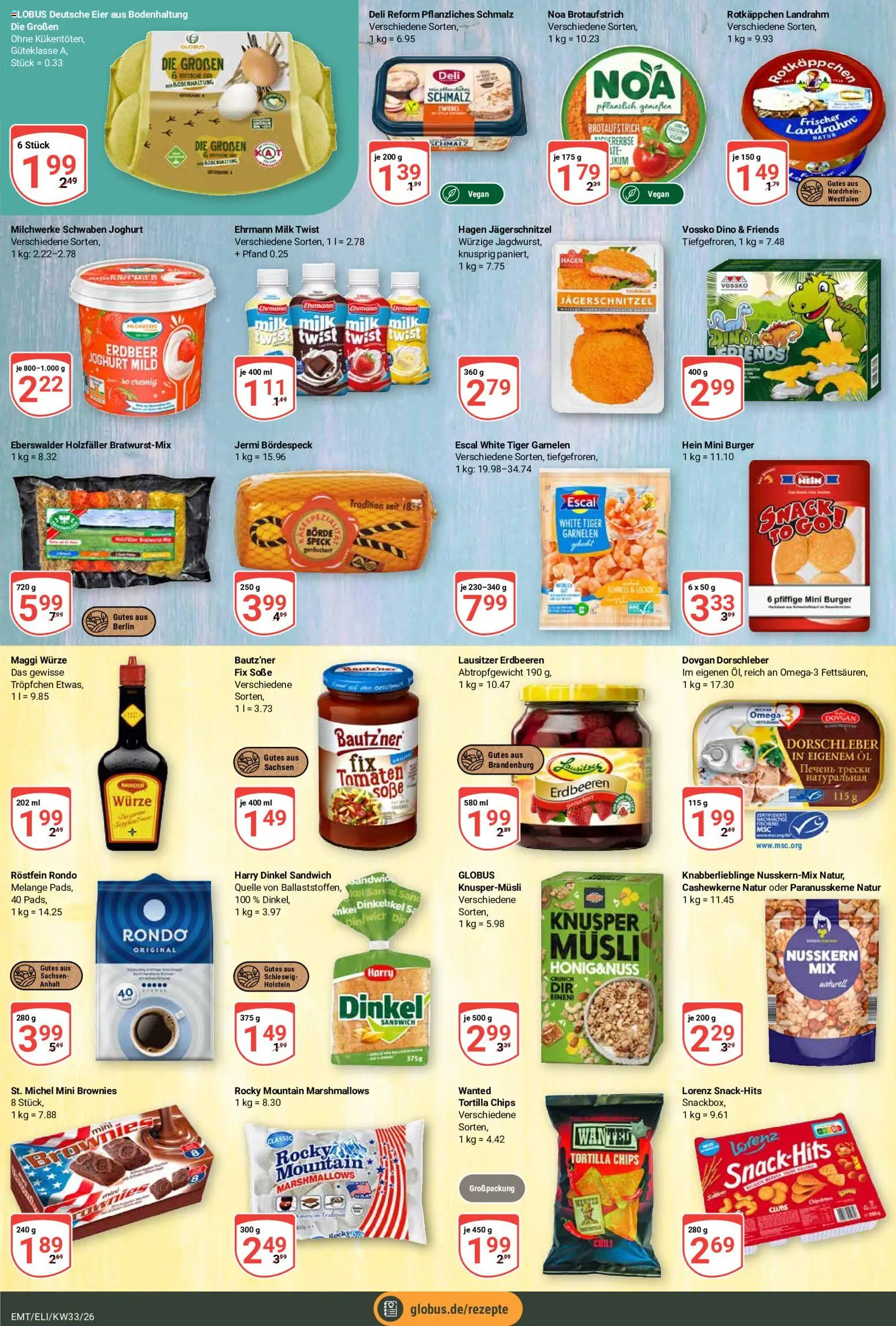 Globus Prospekt Erfurt – gültig ab 10.08.2026 | Seite: 16 | Produkte: Eier, Öl, Rotkäppchen, Erdbeeren
