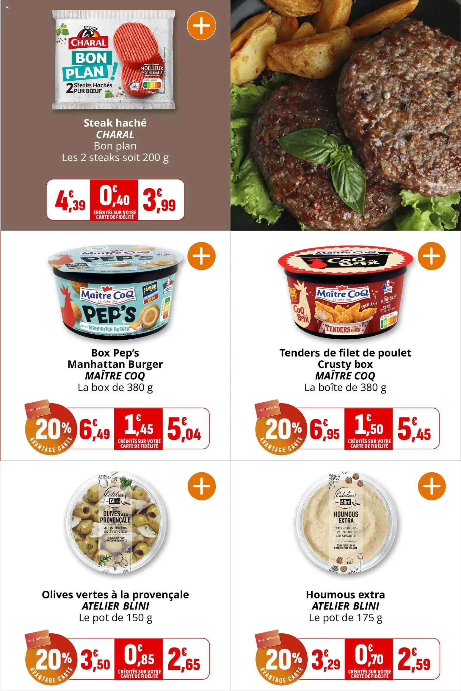 {H1} | Page: 8 | Produits: Cornflakes, Olives, Volaille, Houmous