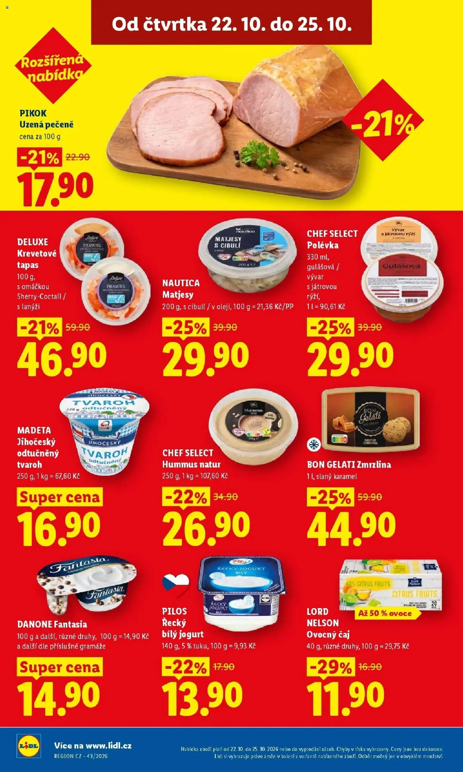 Lidl leták od 22.10.2026 - Nový akční leták | Strana: 20 | Produkty: Čaj, Deluxe, Tvaroh odtučněný, Ovocný čaj