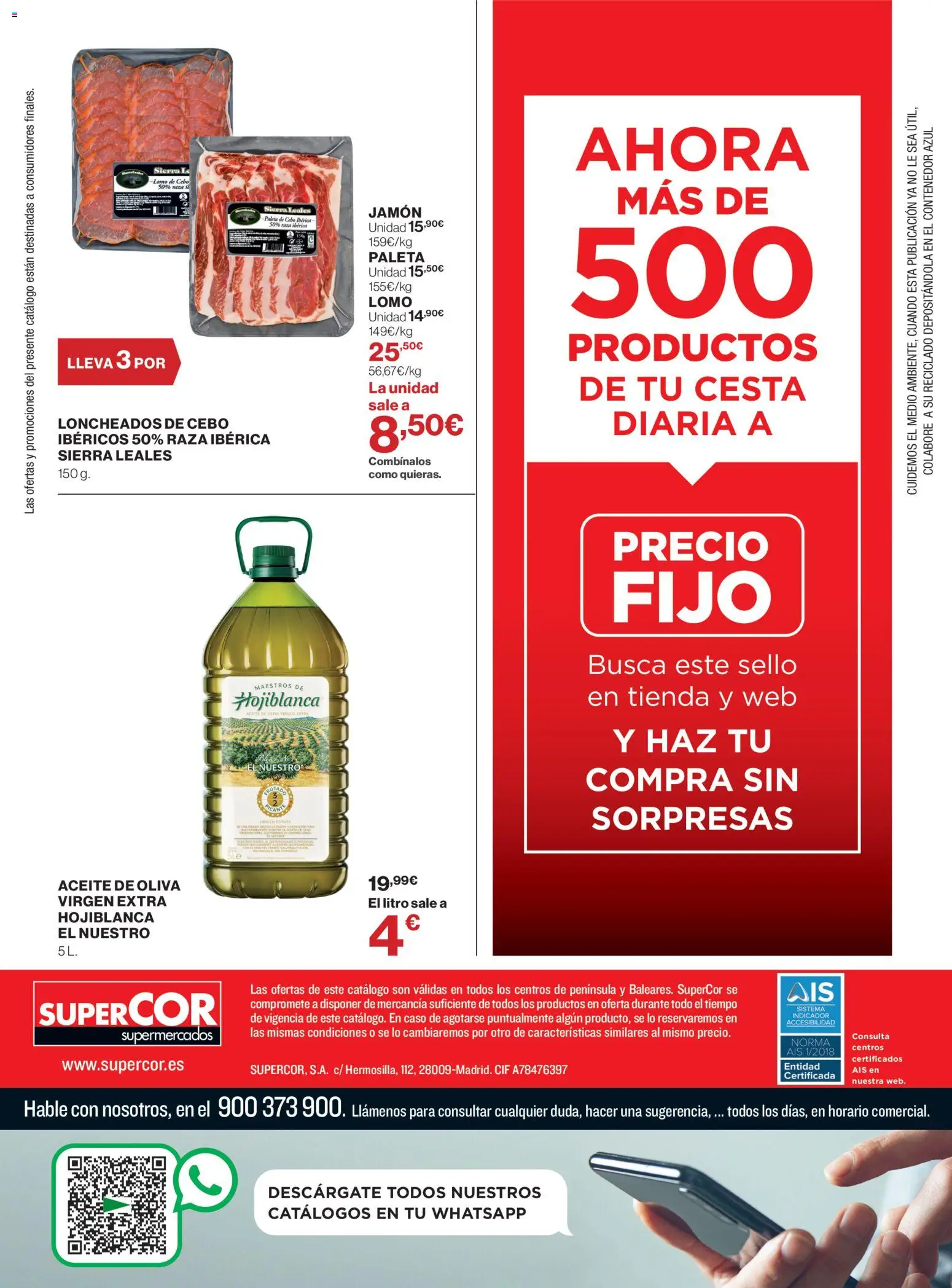 Supercor Canarias │ válido desde el 10/09/2026 | Página: 28 | Productos: Aceite, Lomo, Jamón, Cesta