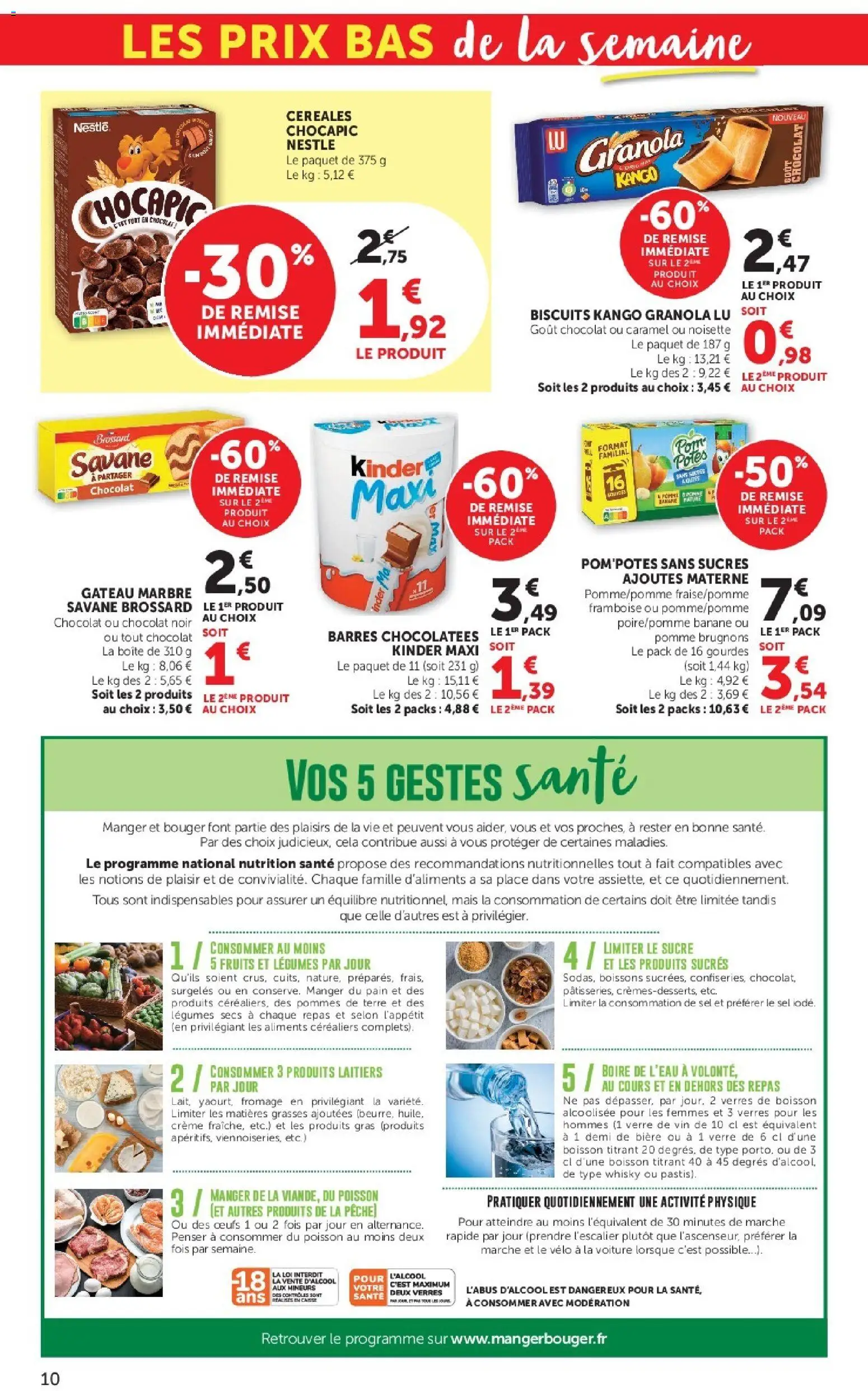 {H1} | Page: 10 | Produits: Produits laitiers, Verres, Œufs, Aliments