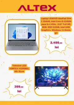 Ofertele Altex valabile de la 04.06.2026 | Pagină: 3 | Produse: Laptop, Vestiyer, Televizor, Babak