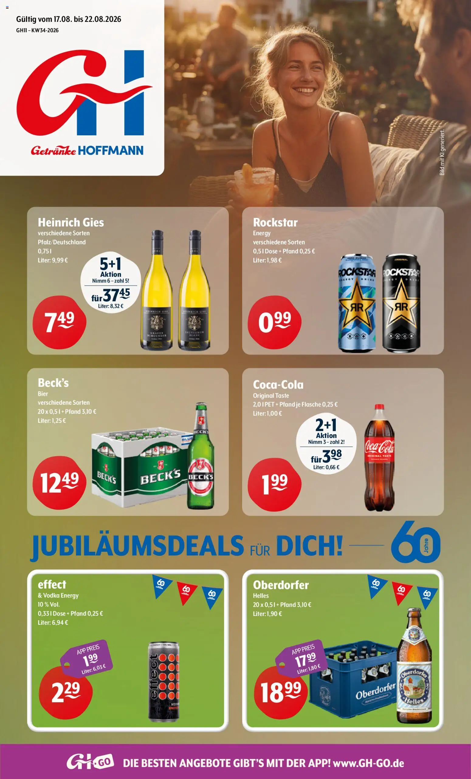 Getränke Hoffmann Prospekt – gültig ab 17.08.2026 | Seite: 1 | Produkte: Cola, Energy, Rockstar, Vodka