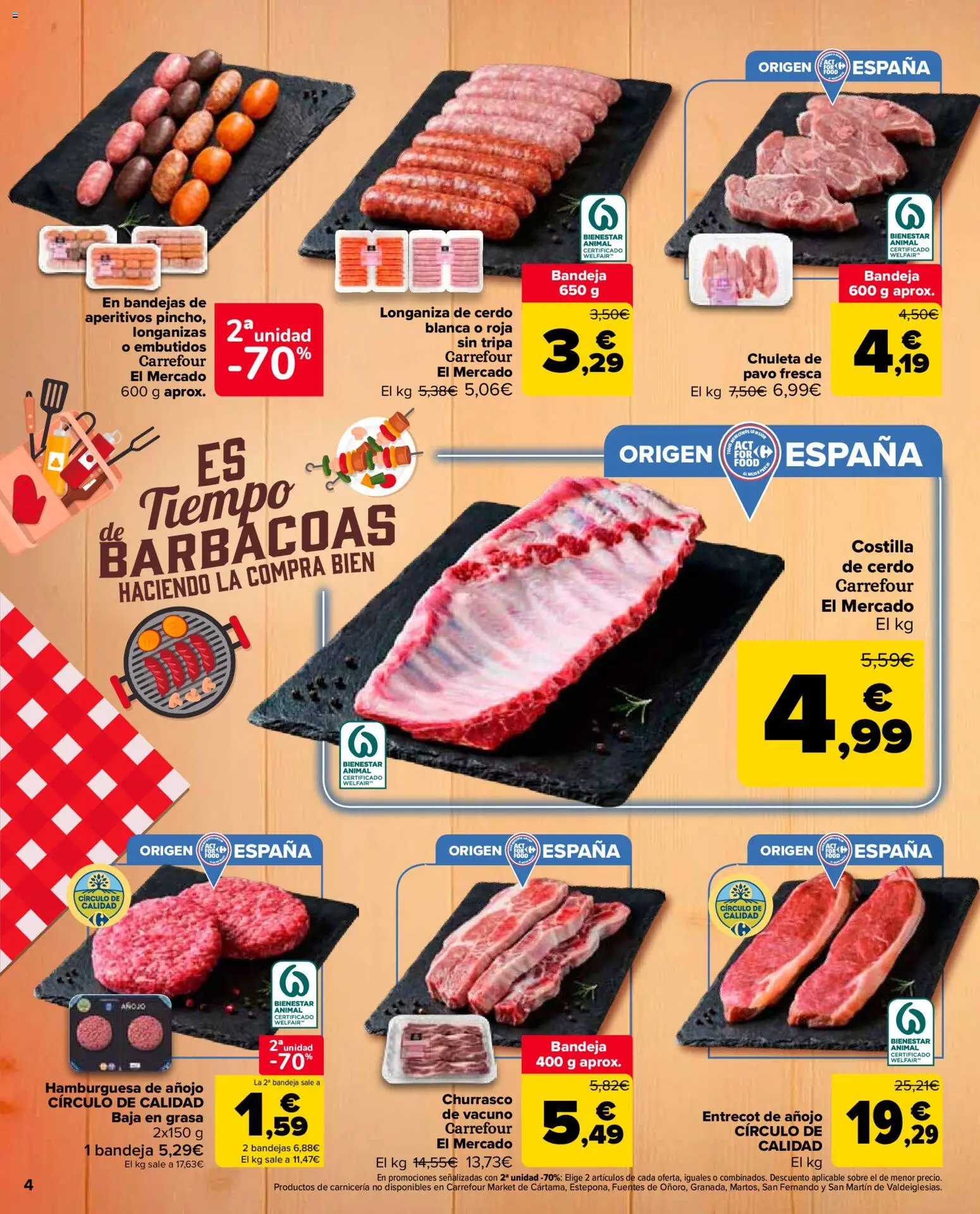 Carrefour Market folleto │ válido desde el 28/07/2026 | Página: 4 | Productos: Cerdo, Νυχτικό, Longaniza, Σοκολατούχο γάλα