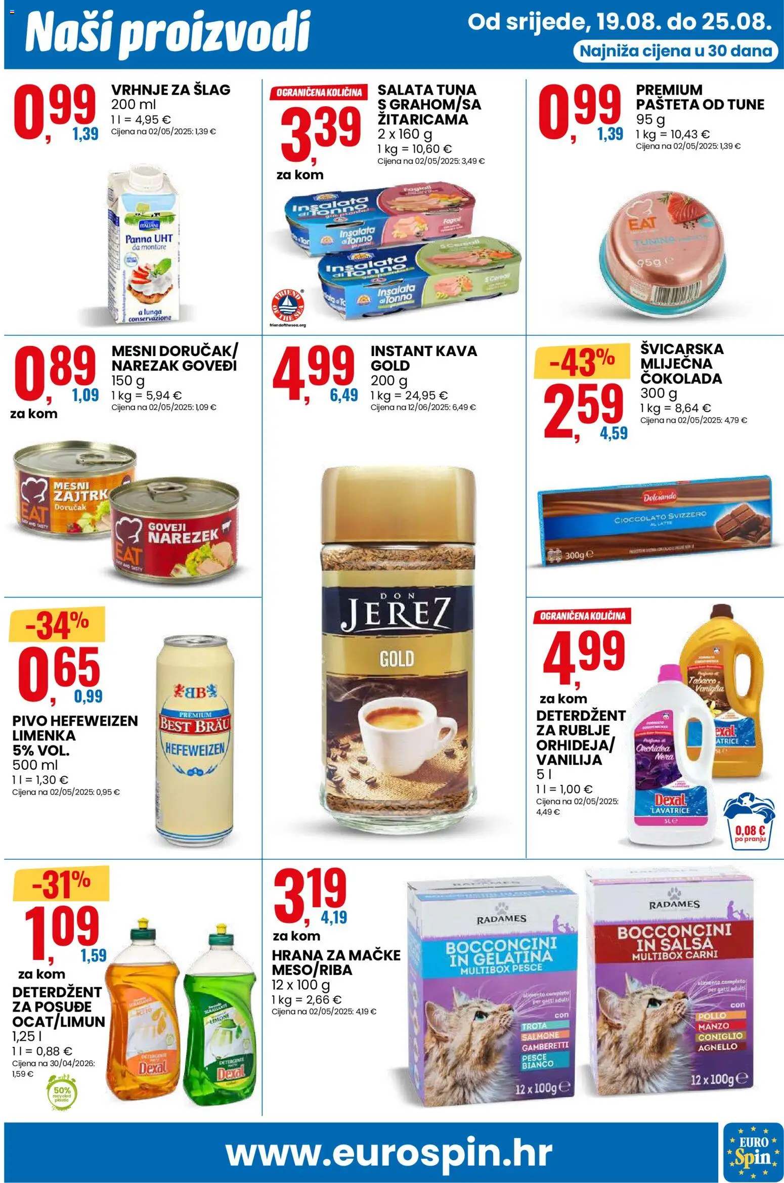 Eurospin katalog | vrijedi od 19.08.2026 | Stranica: 11 | Proizvodi: Instant kava, Vrhnje za šlag, Kava, Šlag