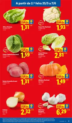 Pré-visualização Abóbora Nacional, Emb. 600 g, 1 kg = 2.48 válido de 25.05.2026 | Página: 3 | Produtos: Batata, Abóbora, Alface, Couve