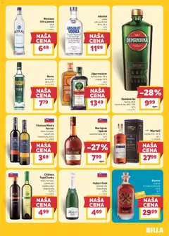Billa leták platný od 01.07.2026 | Strana: 21 | Produkty: Jägermeister, Víno, Vodka, Šumivé víno