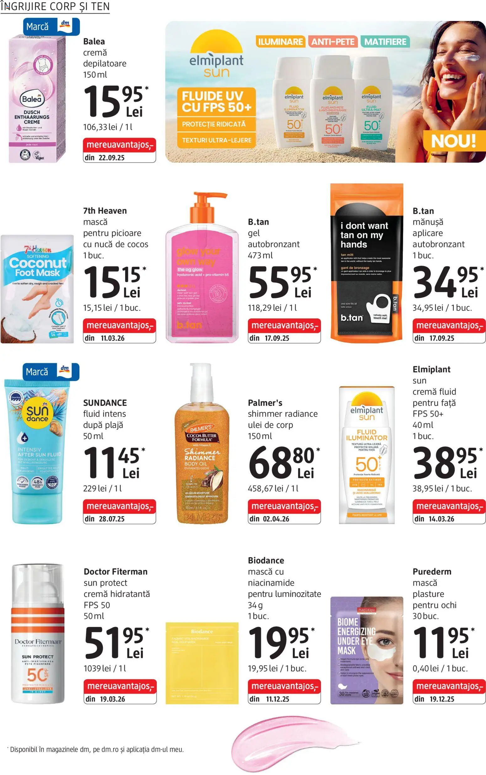 Noul catalog DM drogeriemarkt – valabil de la 28.05.2026 | Pagină: 10 | Produse: Body, Arapsaçı, Ulei, Cremă depilatoare