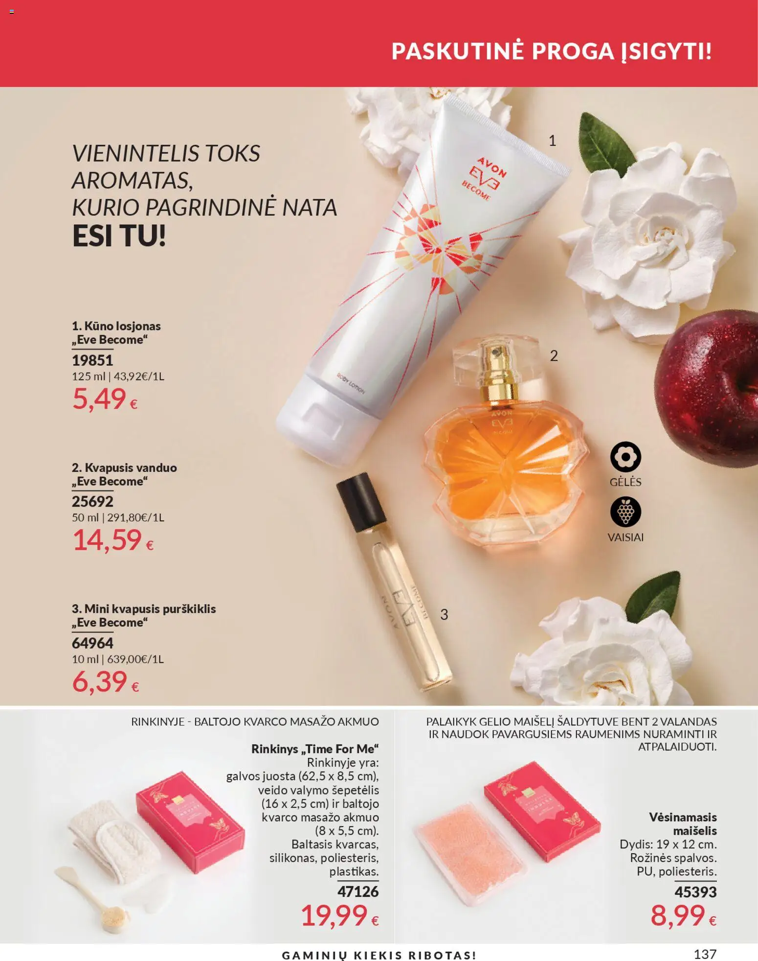 AVON akcijos nuo 2026.04.01 | Puslapis: 137 | Prekių: Kvapusis vanduo, Vanduo, Šepetėlis