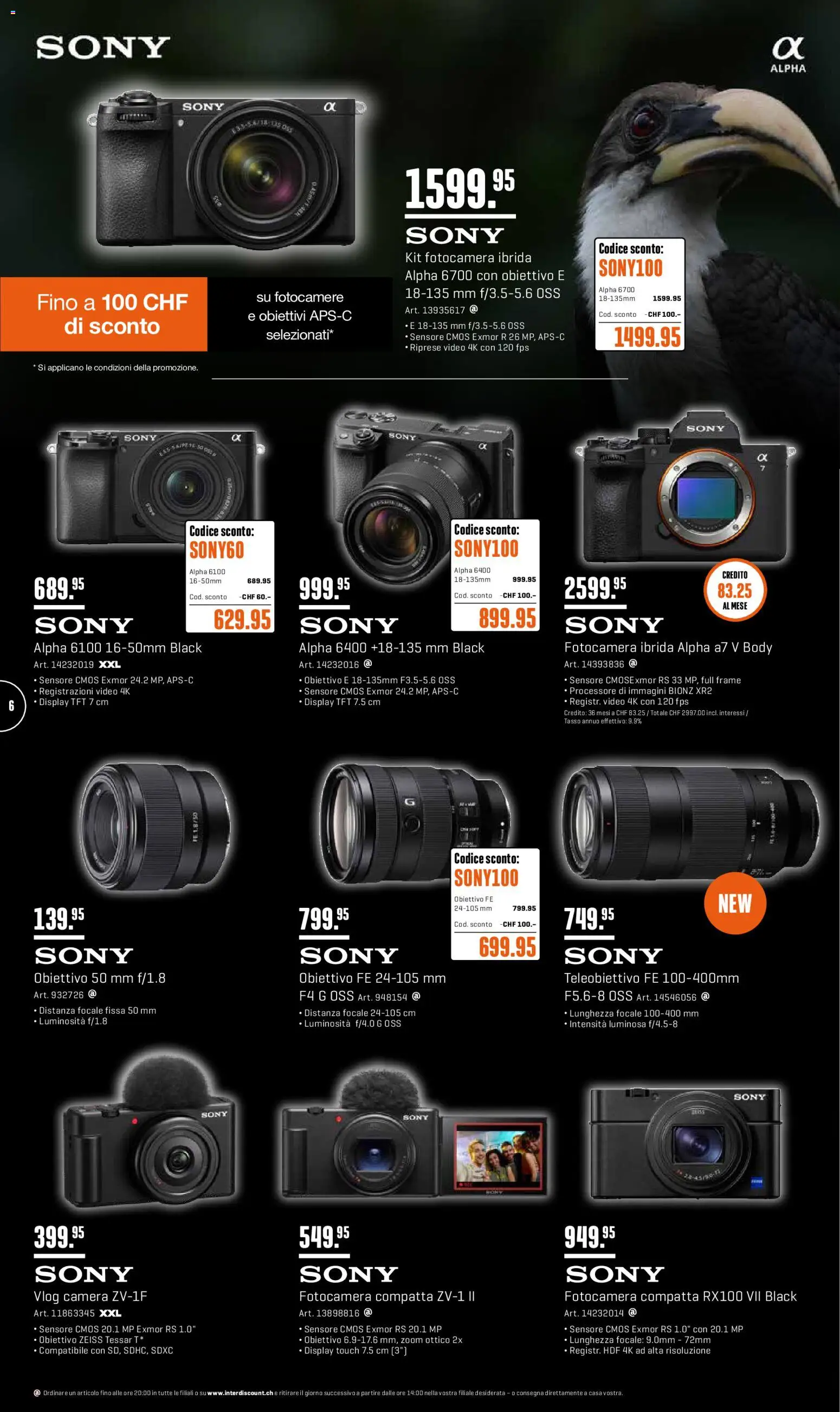 Interdiscount aktionen Offerti – gültig ab 07.09.2026 | Seite: 6 | Produkte: Video, Sony