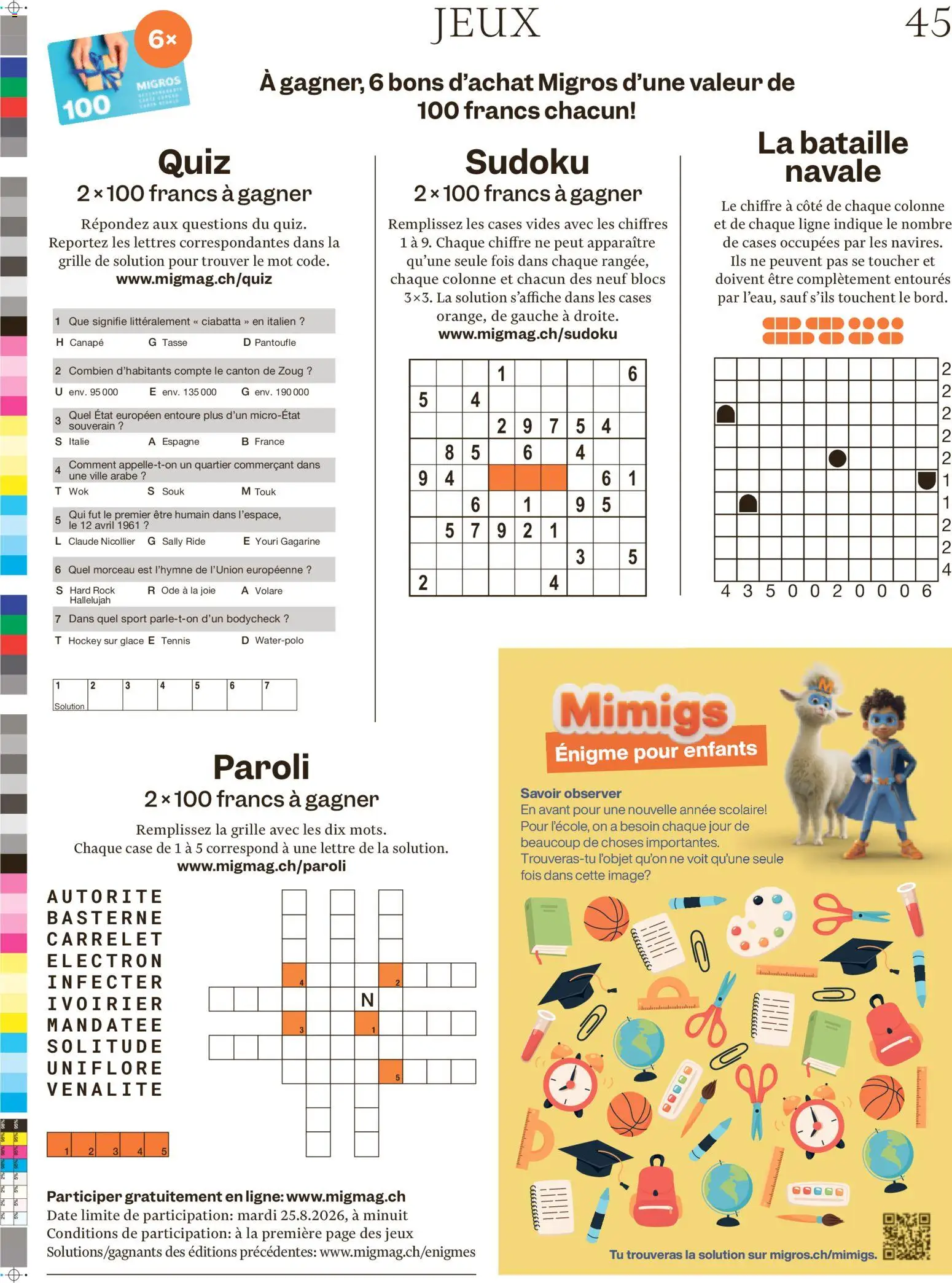 Migros aktionen Magazine FR – gültig ab 19.08.2026 | Seite: 45