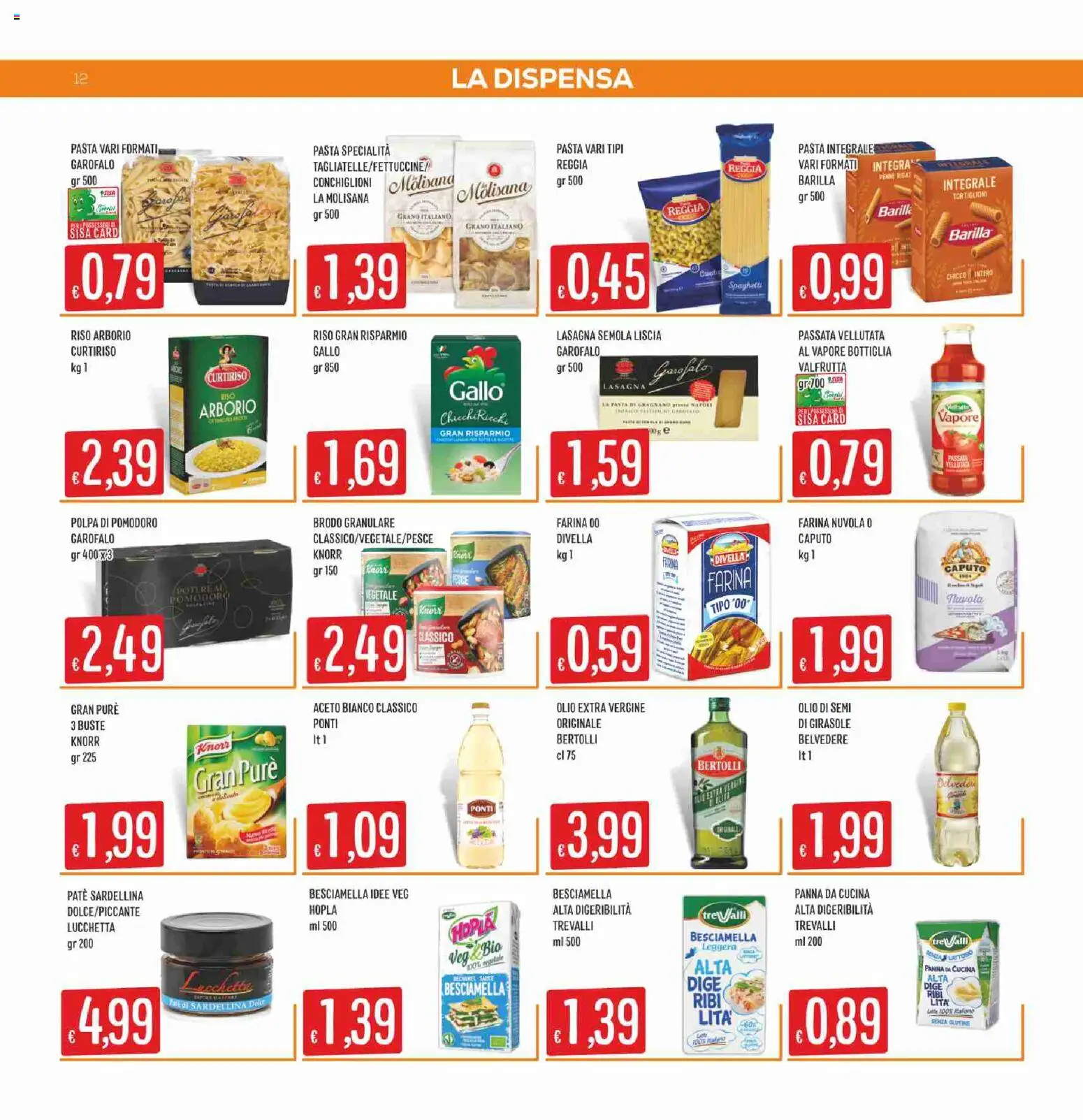 Volantino SISA del 17/09/2026 | Pagina: 12 | Prodotti: Paté, Pomodoro, Aceto bianco, Bottiglia