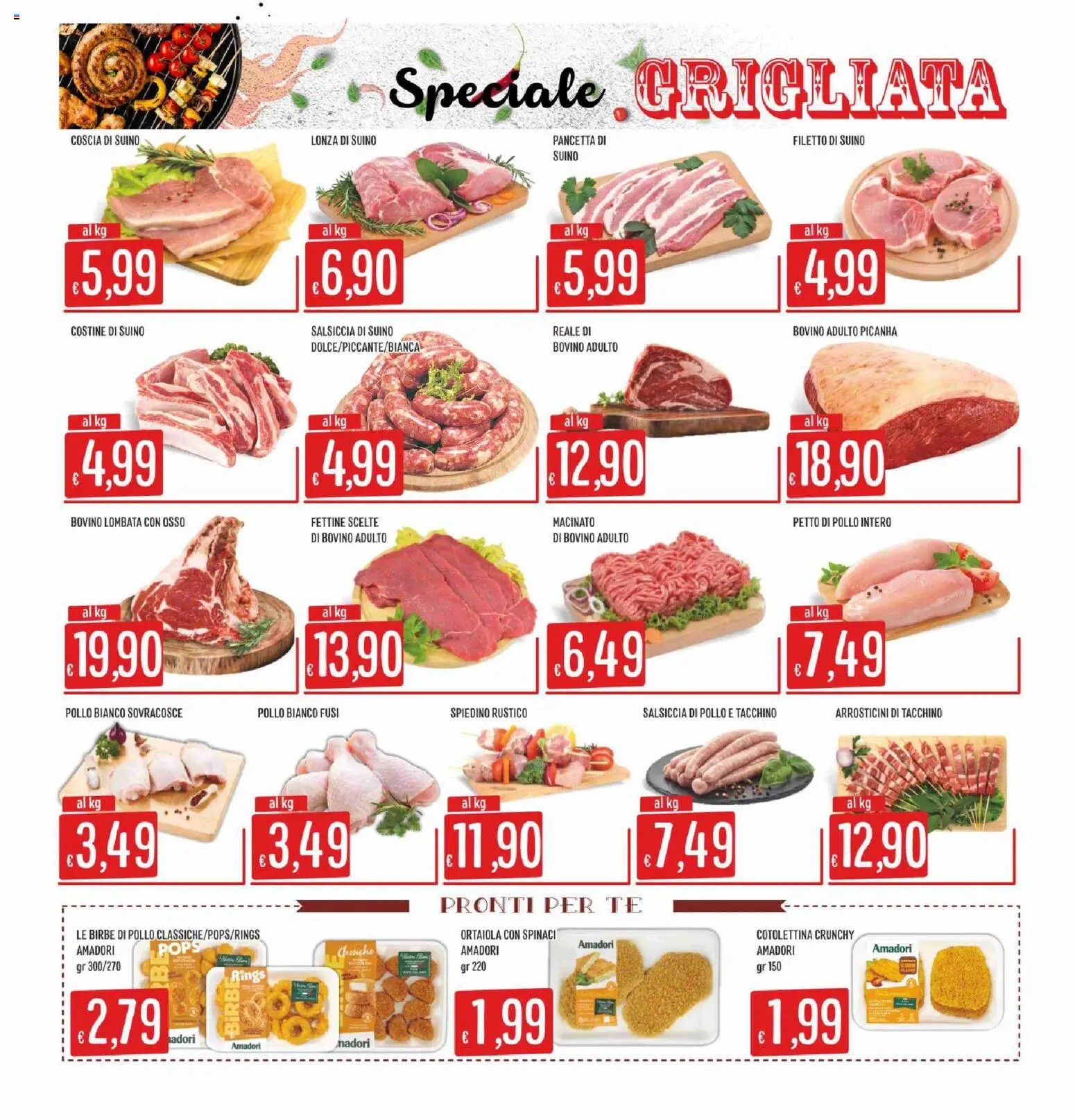 Volantino SISA del 06/08/2026 | Pagina: 7 | Prodotti: Suino, Tacchino, Salsiccia, Spinaci