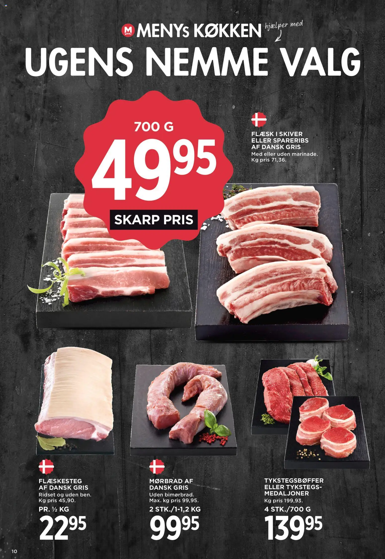 Meny tilbudsavis – gyldig fra 07/08/2026 | Side: 10 | Produkter: Spareribs, Flæskesteg